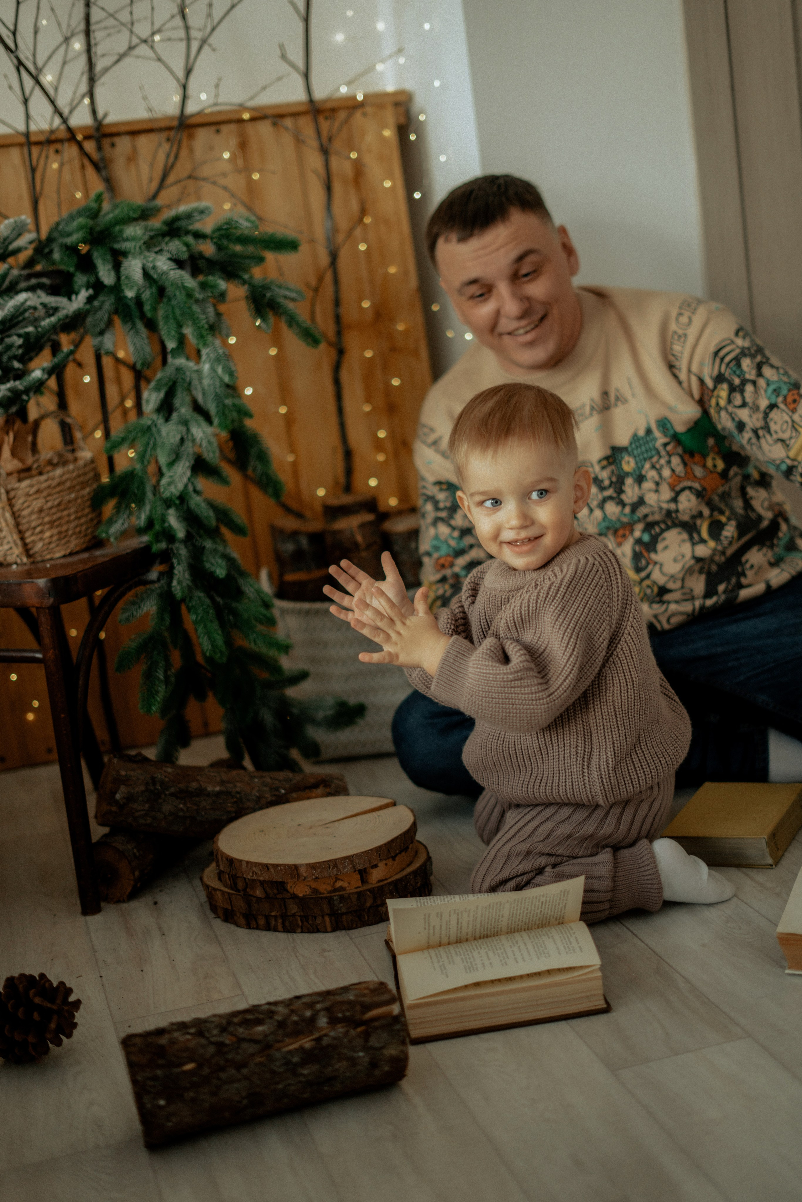Студийная Новогодняя семейная съемка. Фотограф сахалин