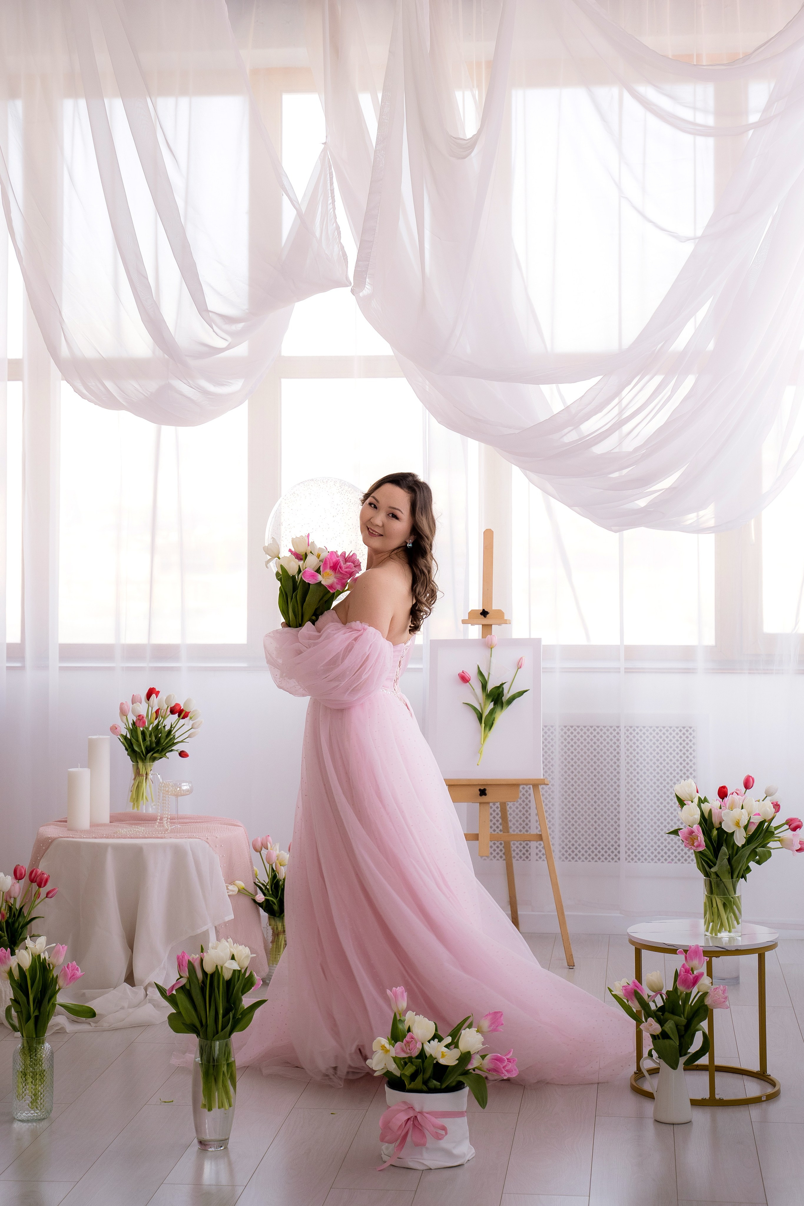 Тюльпановое настроение. Фотостудия Малина в городе Улан-Удэ. Фотограф Ирина Жарникова