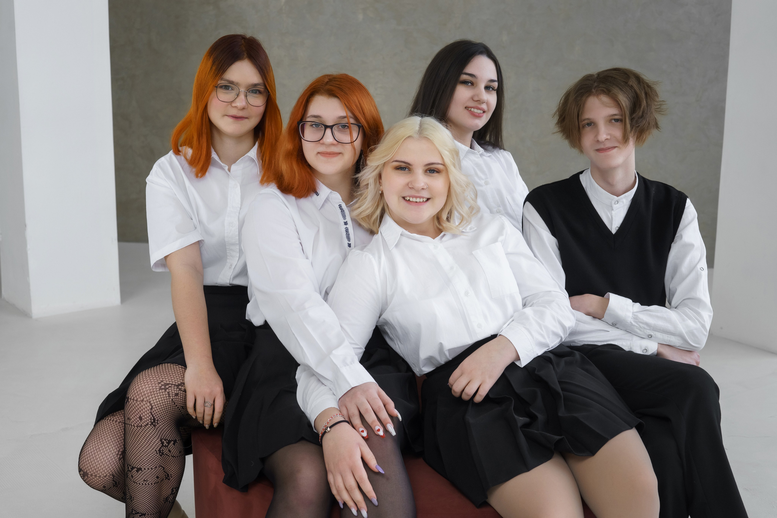 В студии сьемка школьников. Ольга Плаксина фотограф в Саратове