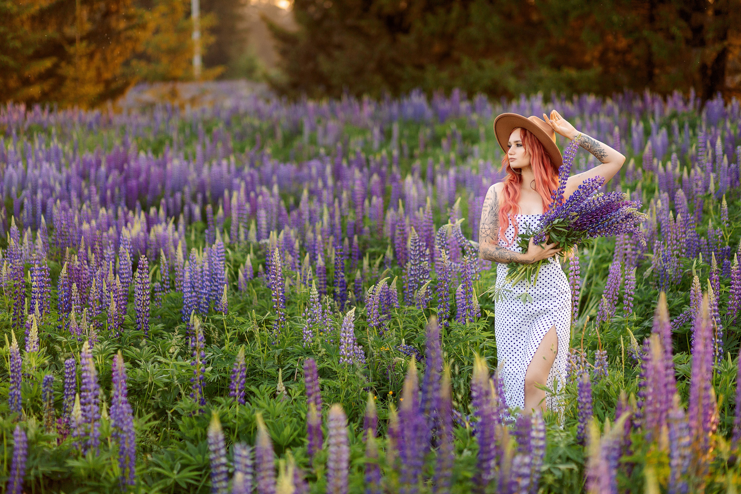 Люпиновая Фотосессия на закате. Профессиональный фотограф в Ижевске Леша Петров