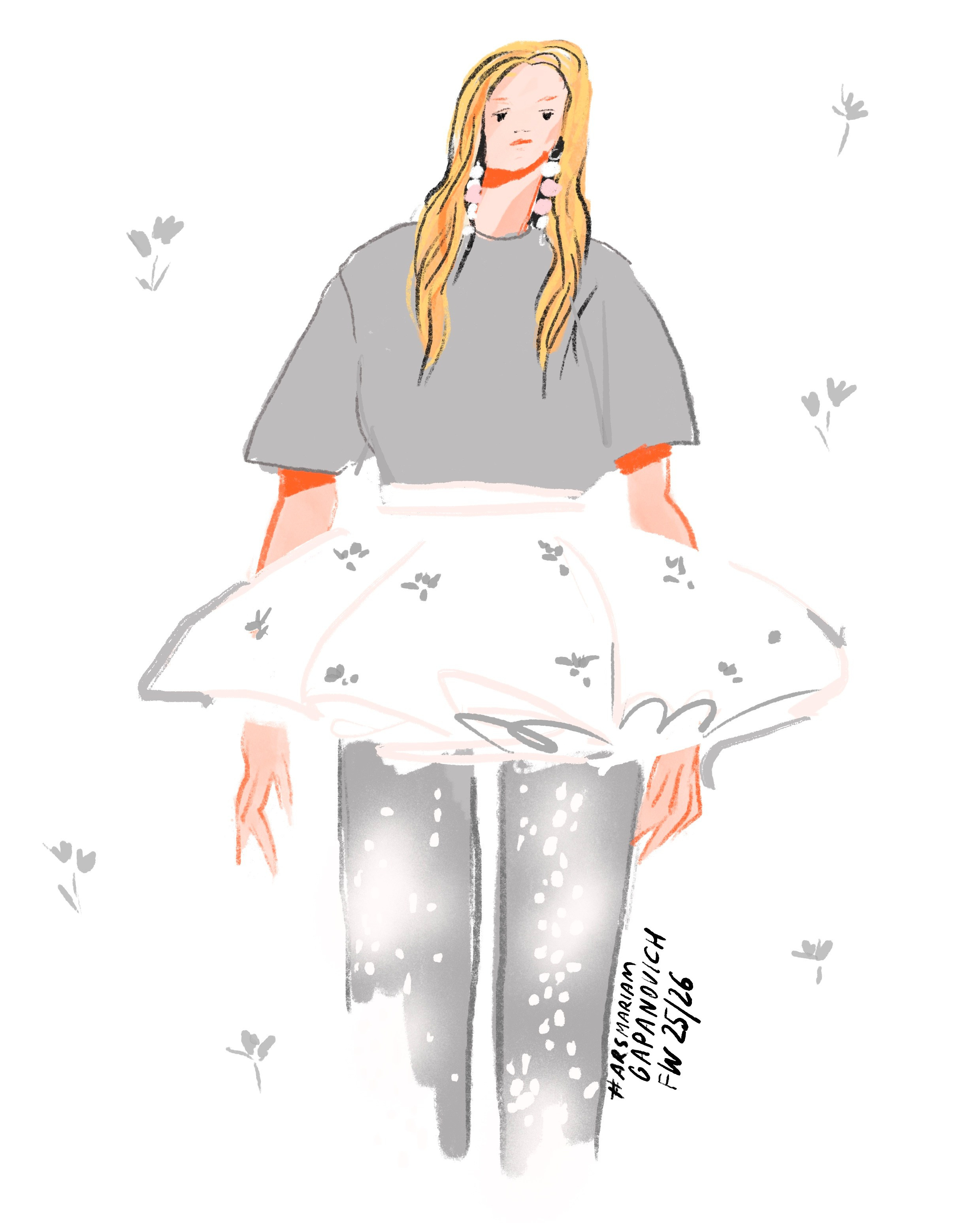 GAPANOVICH FW 25/26. Фэшн иллюстратор из Москвы Власенко Мария