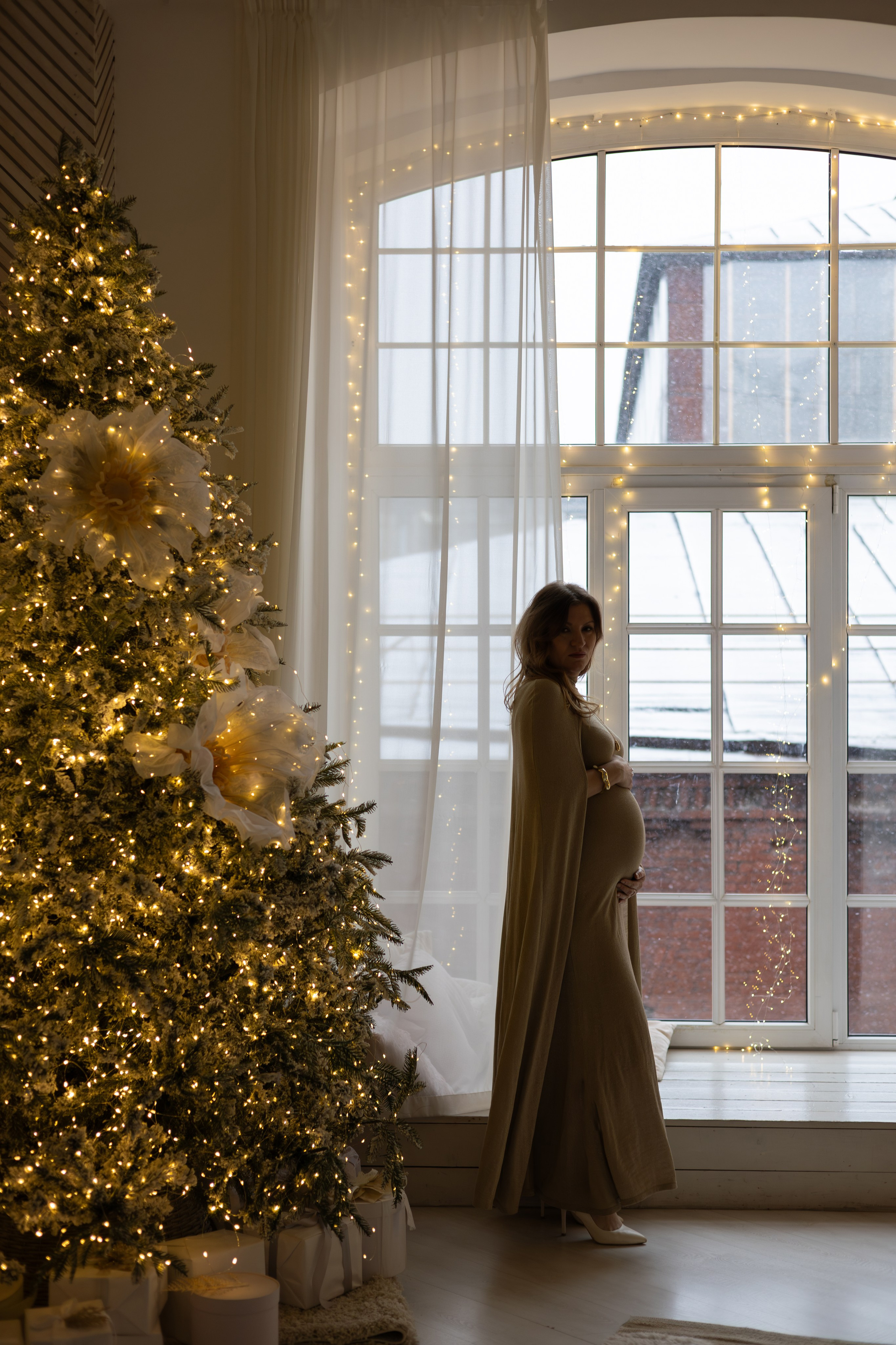Беременность — Анна в новогодней студии. Свадебный и семейный фотограф в Санкт-Петербурге Макеева Наталья