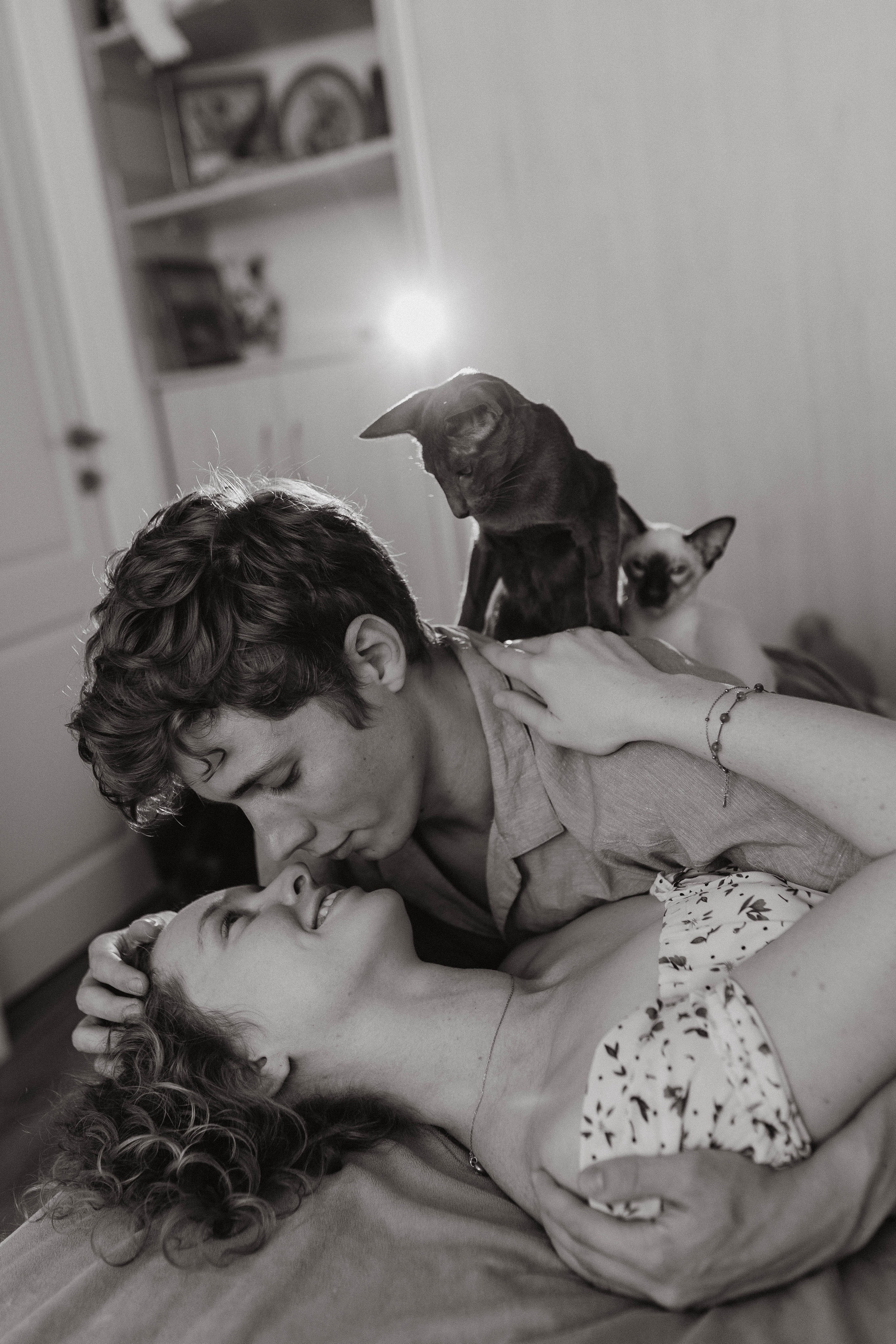 Аня, Костя и котики. Фотограф Саратов