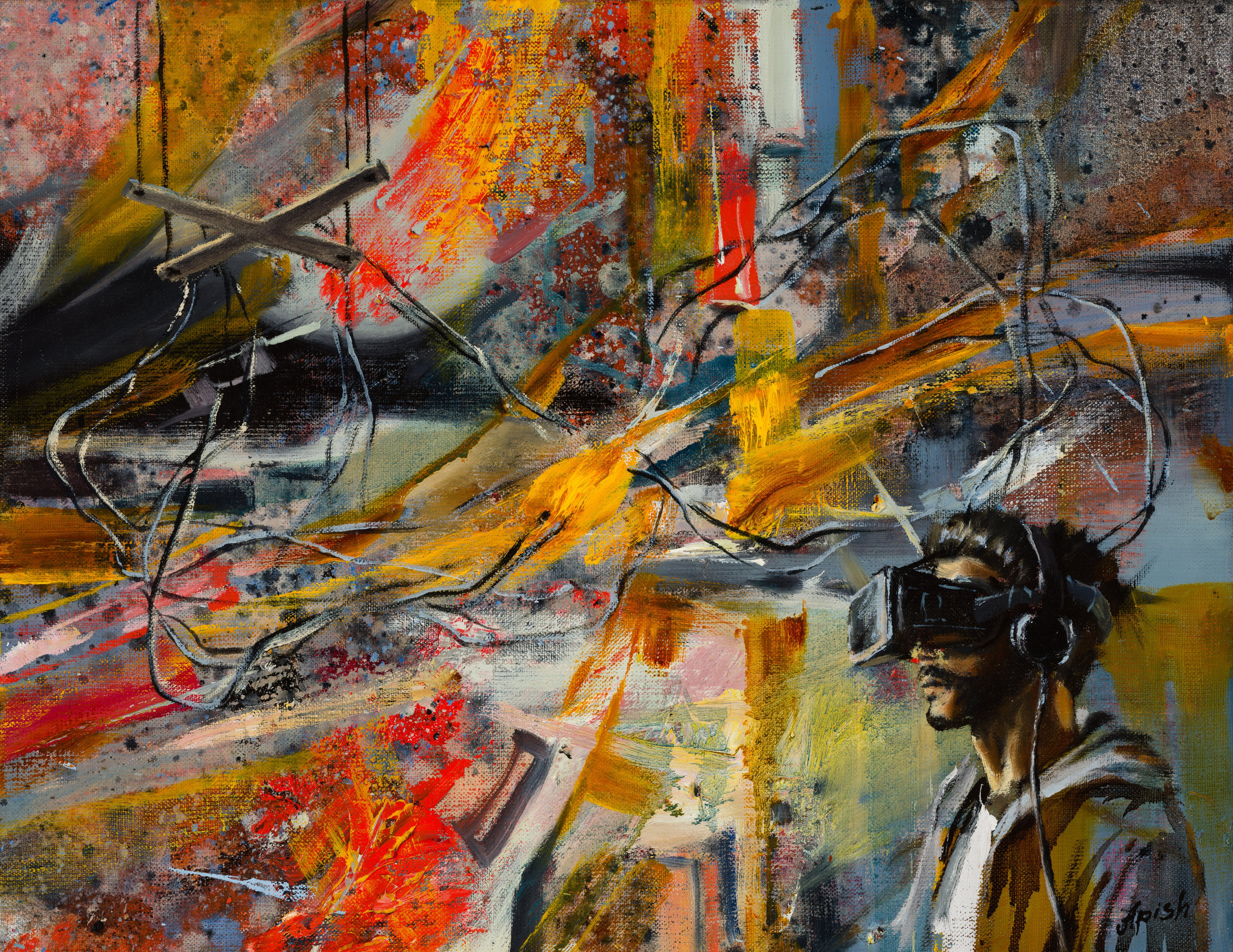 «Марионетка» - художник Алексей Апиш (холст, масло, 35x45 см, 2024)