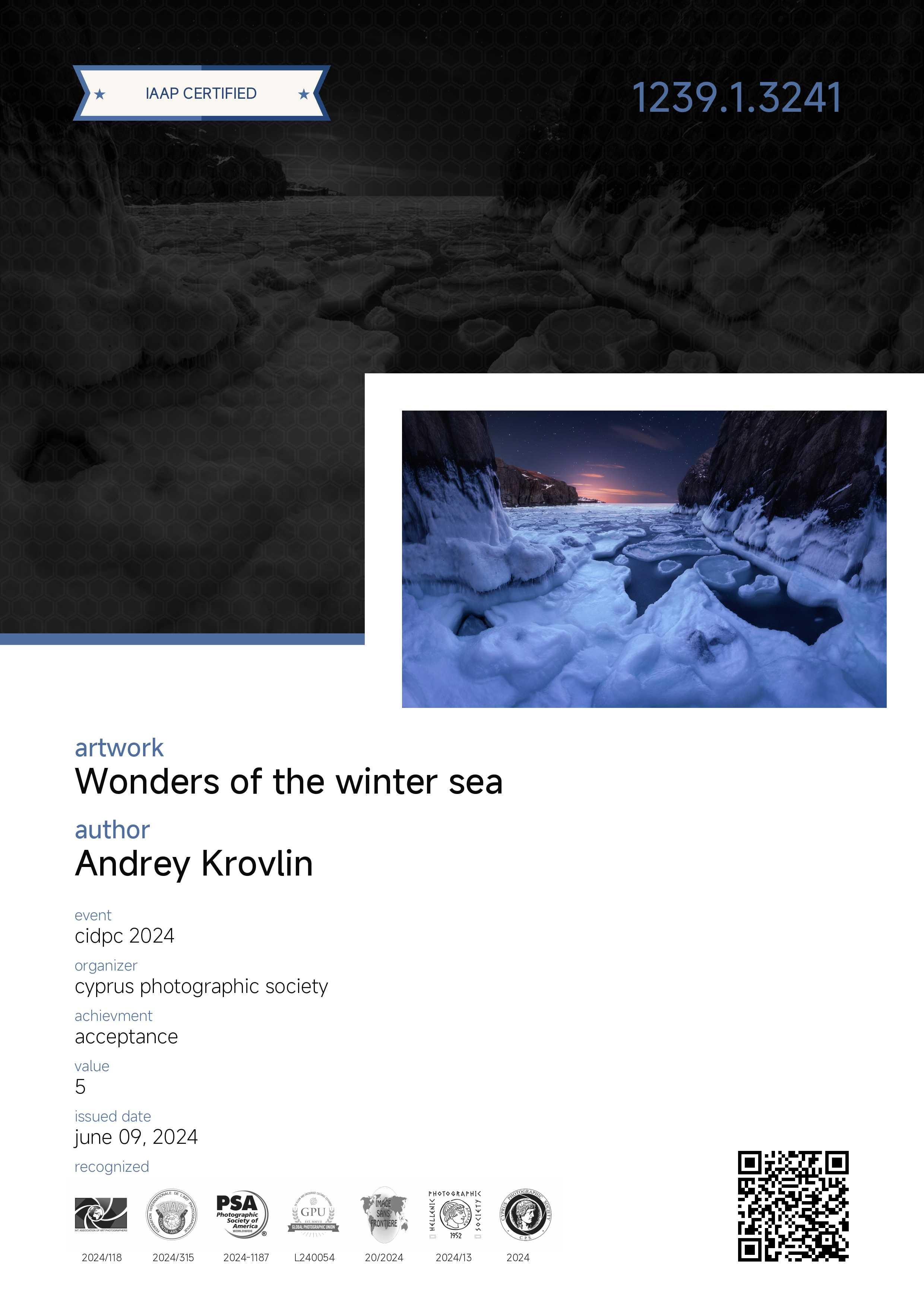 Остальные награды (дипломы, акцепты, работы участвующие в фотовыставках). Андрей Кровлин — фотограф в Славянке