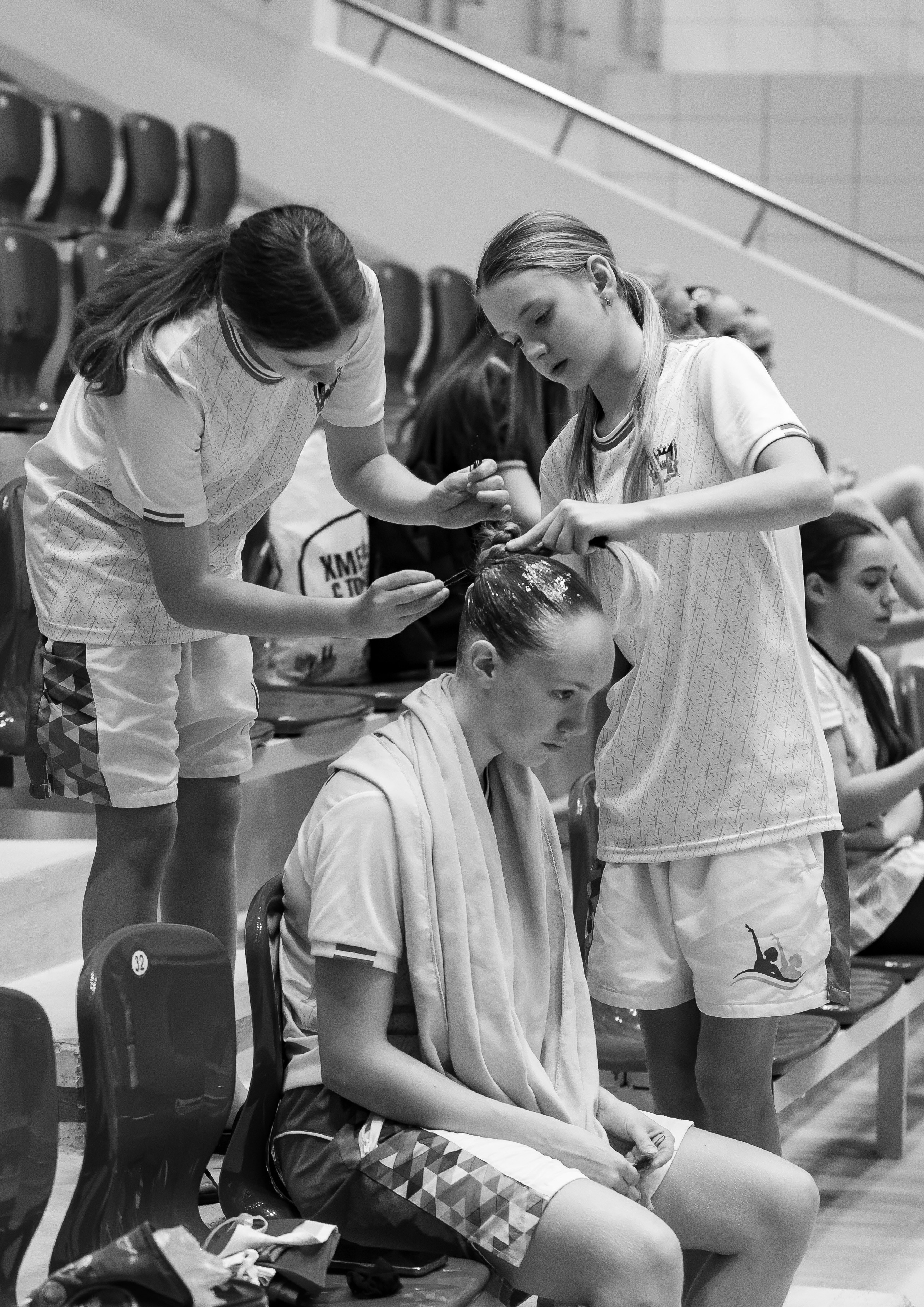 Тренировка перед соревнованиями по синхронному плаванию. Репортажный фотограф в Москве