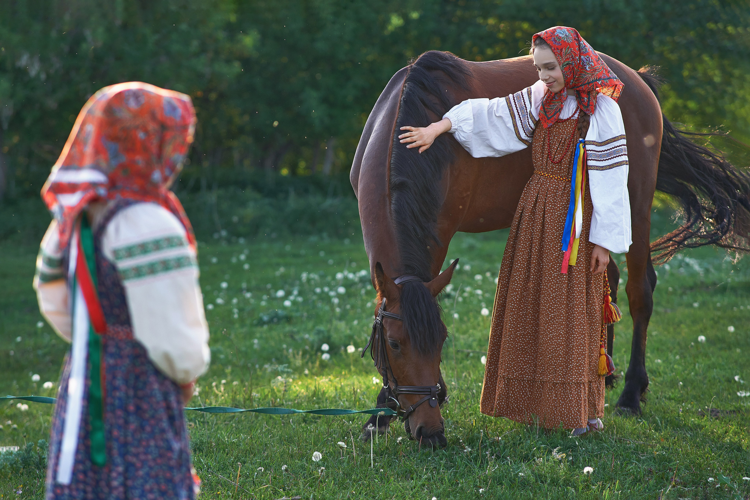 Фотосессия с лошадью в костюмах. Семейный и женский фотограф в Новомосковске и Узловой Михеева Татьяна