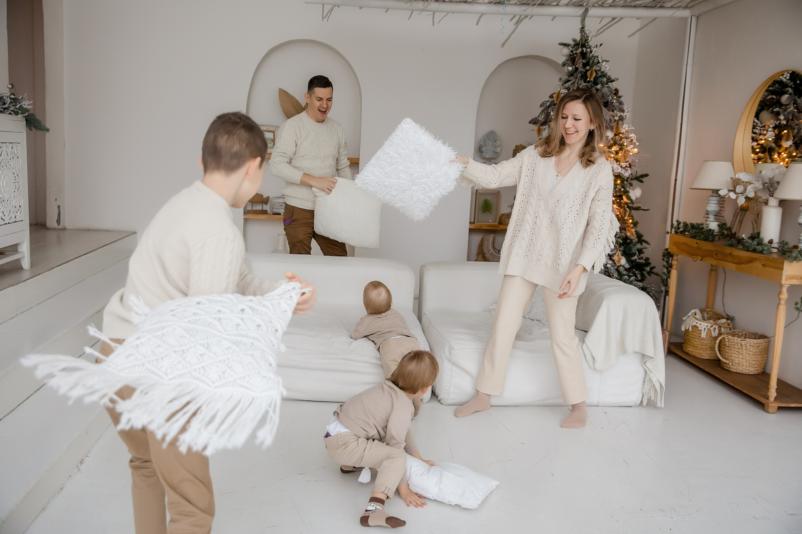 Нескучная новогодняя фотосессия — приношу весь инвентарь с собой. Семейный и детский фотограф в Москве Вера Ускова