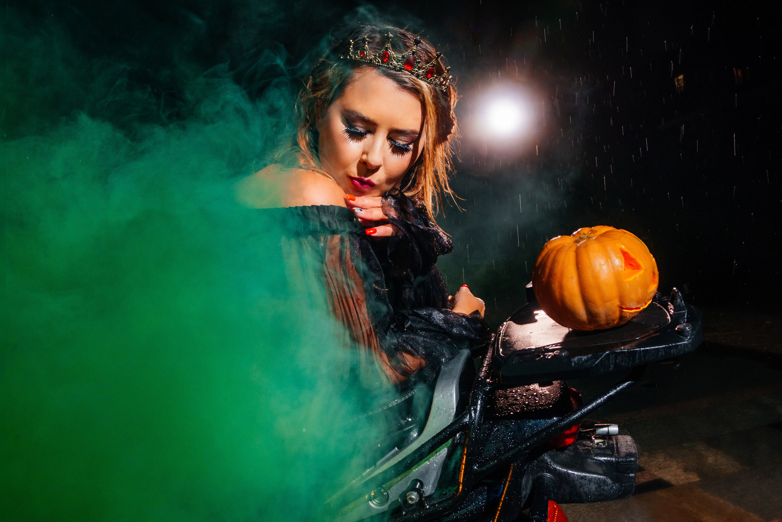 Хэллоуин на мотоцикле. Репортажный и портретный фотограф Анапа Екатерина Волкова