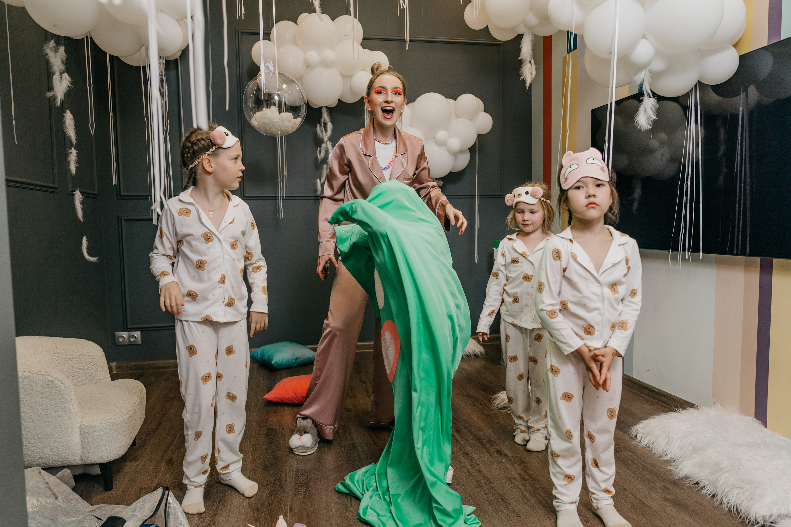 Пижамная вечеринка, Веронике 6 лет. Фотограф Никита Комаров