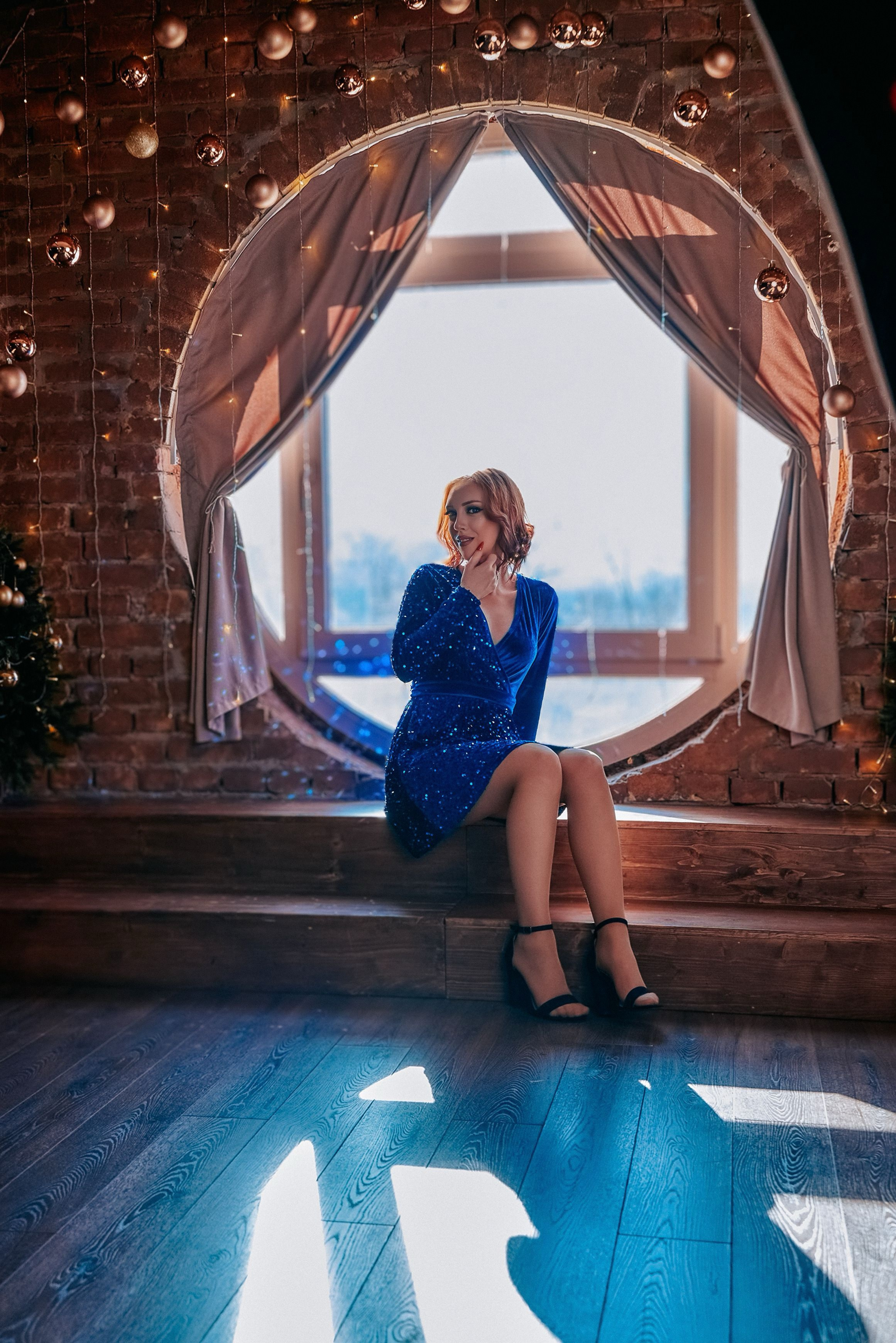 Новогодняя студийная фотосессия беременной девушки. Фотограф Ессентуки в Ессентуках КМВ Лиза Фефлер