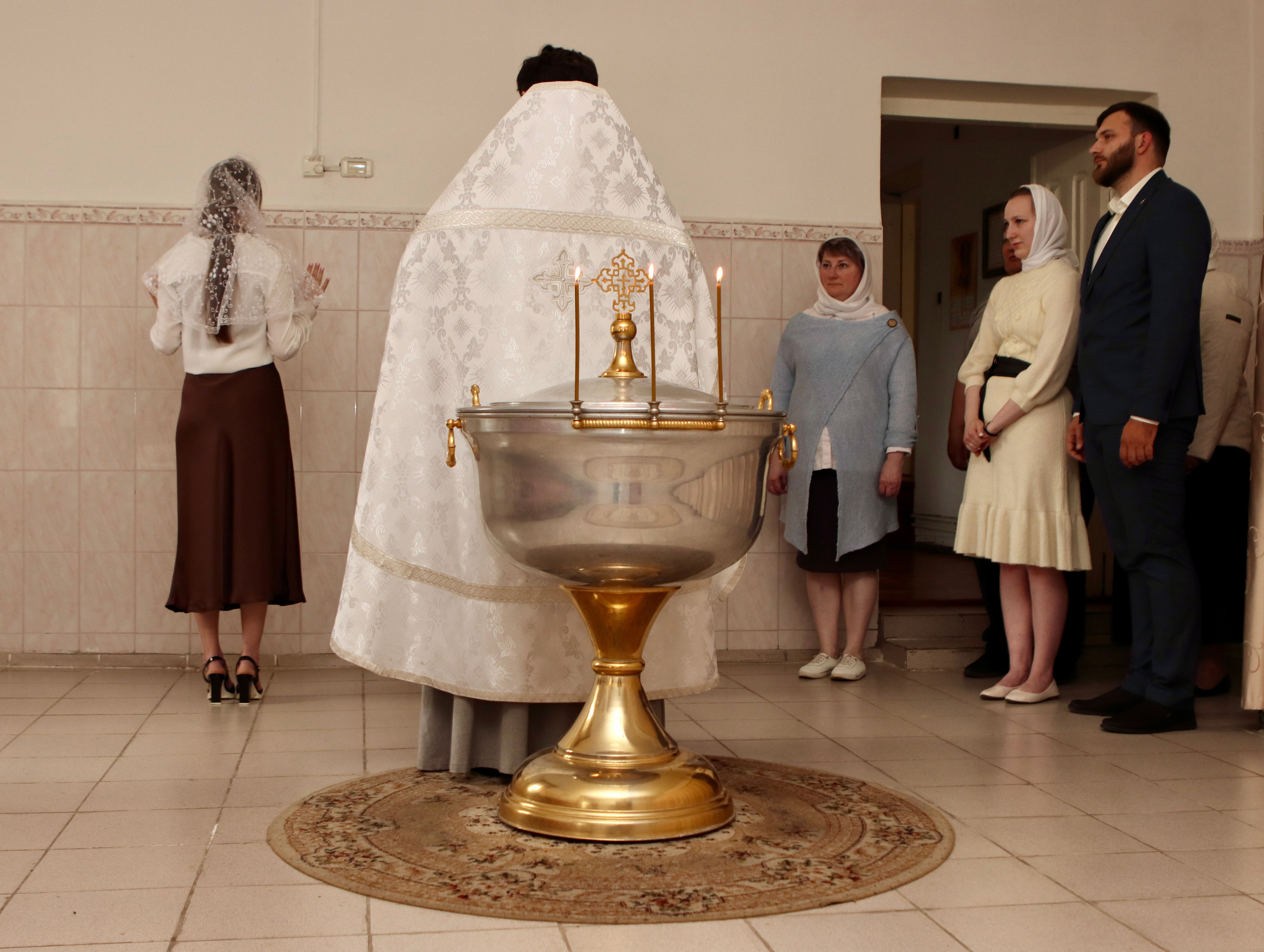 Анастасия и Вадим — крещение Виктории. Фотограф в Курске Смирнов Евгений