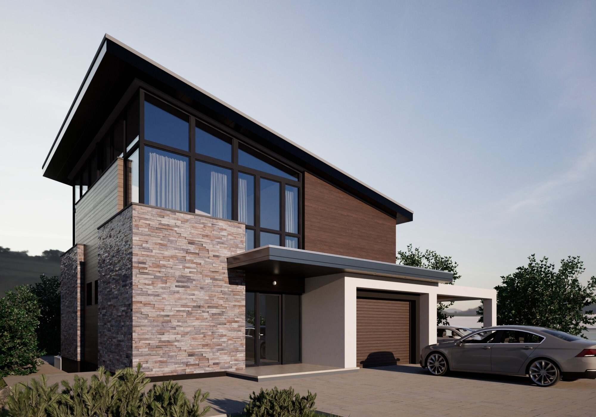 2025 / Архитектурный проект коттеджа. Крым. Архитектурное проектирование и дизайн интерьеров. г. Анапа