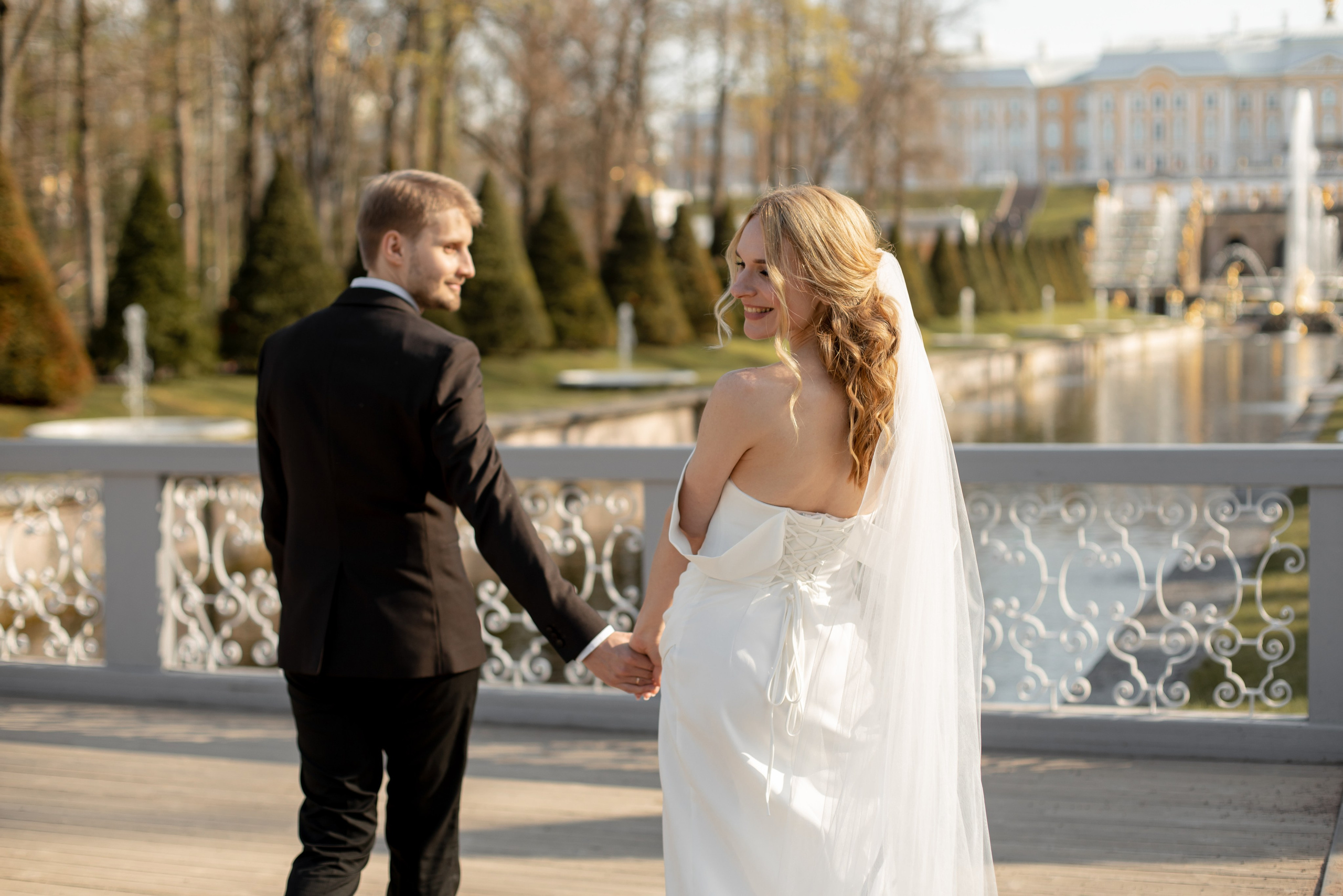 Петергоф / ЗАГС + прогулка. Свадебный и семейный фотограф в Москве Диана Левченко