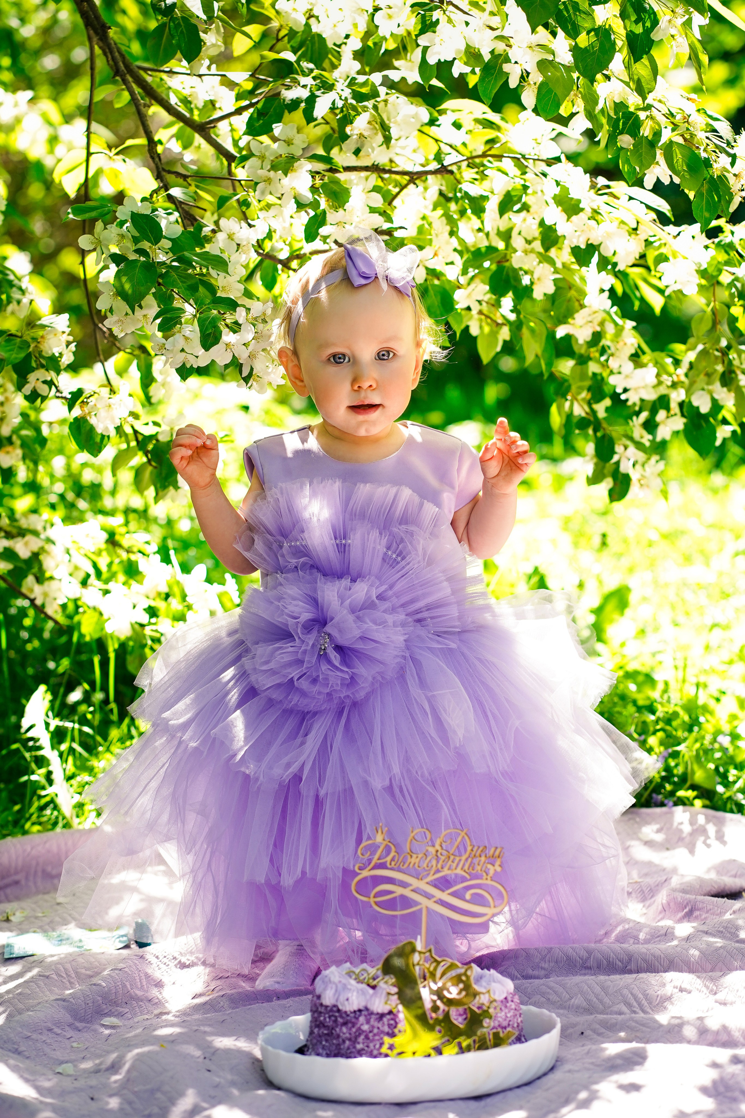 Сиреневая фотосессия на 1 годик. Семейный и портретный фотограф в Екатеринбурге Анна Лобанова