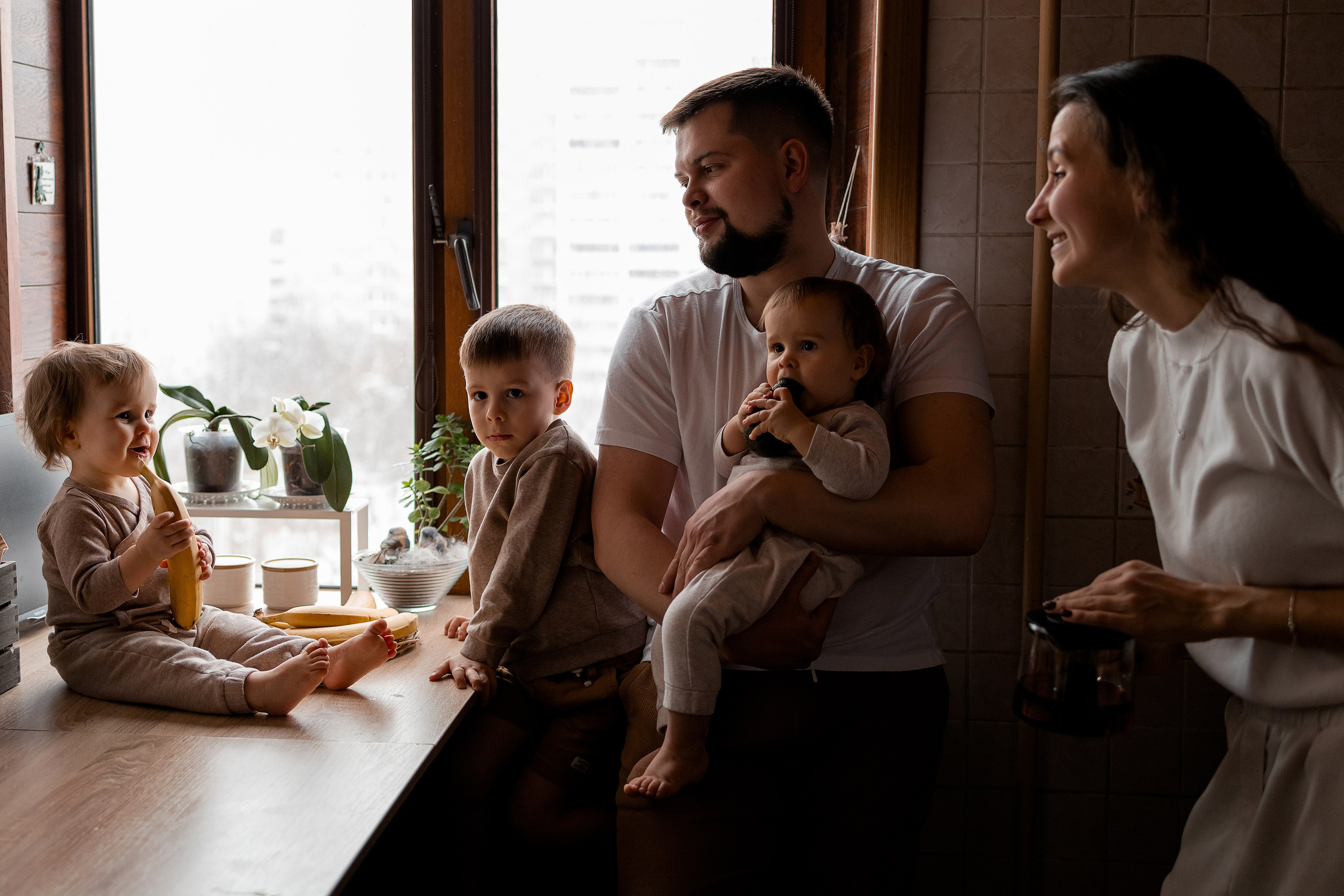 Николай, Ирина, Денис, Вика, Ника. Фотограф беременности и материнства в Москве Мария Менендес-Гонсалес