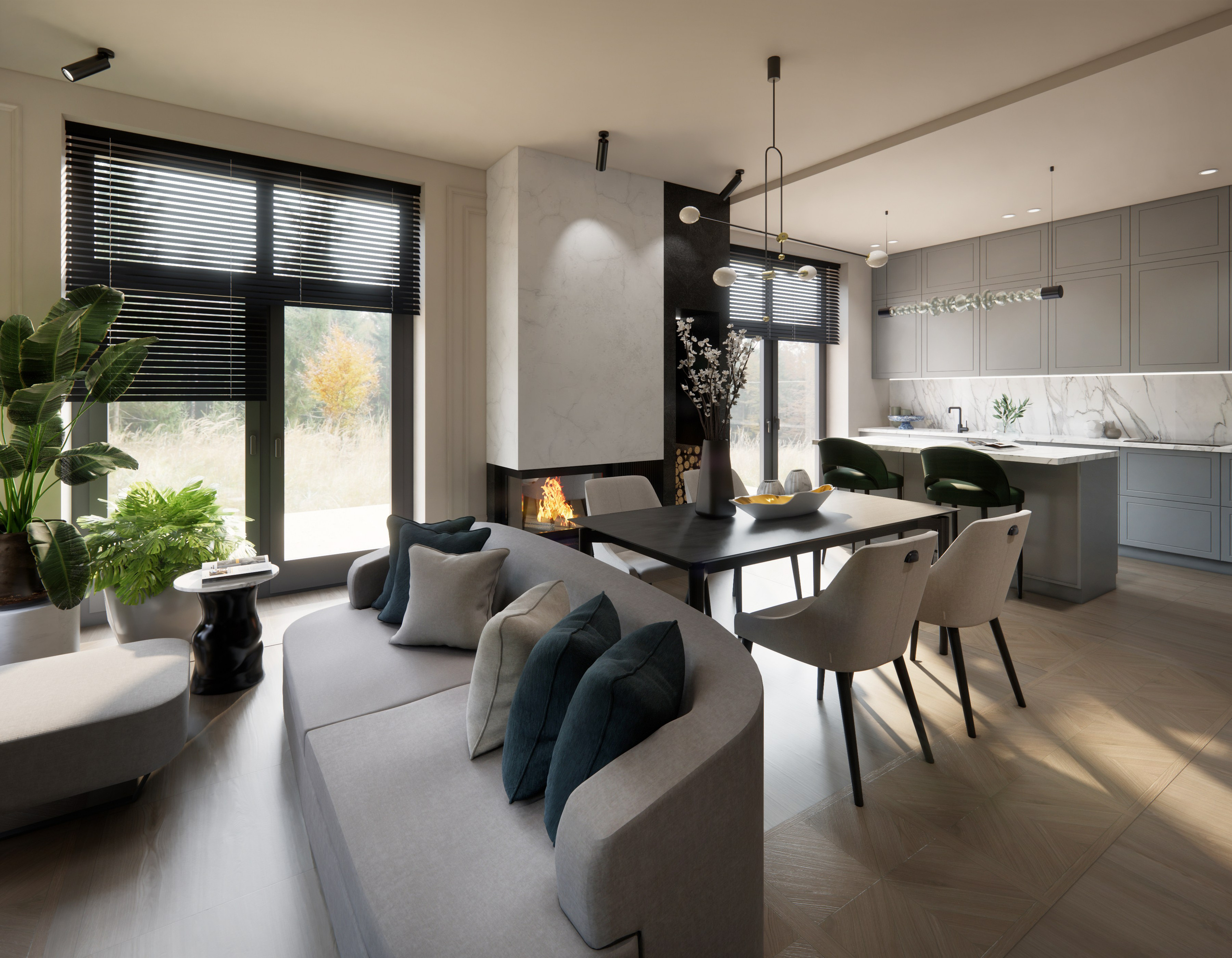 Коттедж Санкт-Петербург. Дизайн интерьеров Краснодар