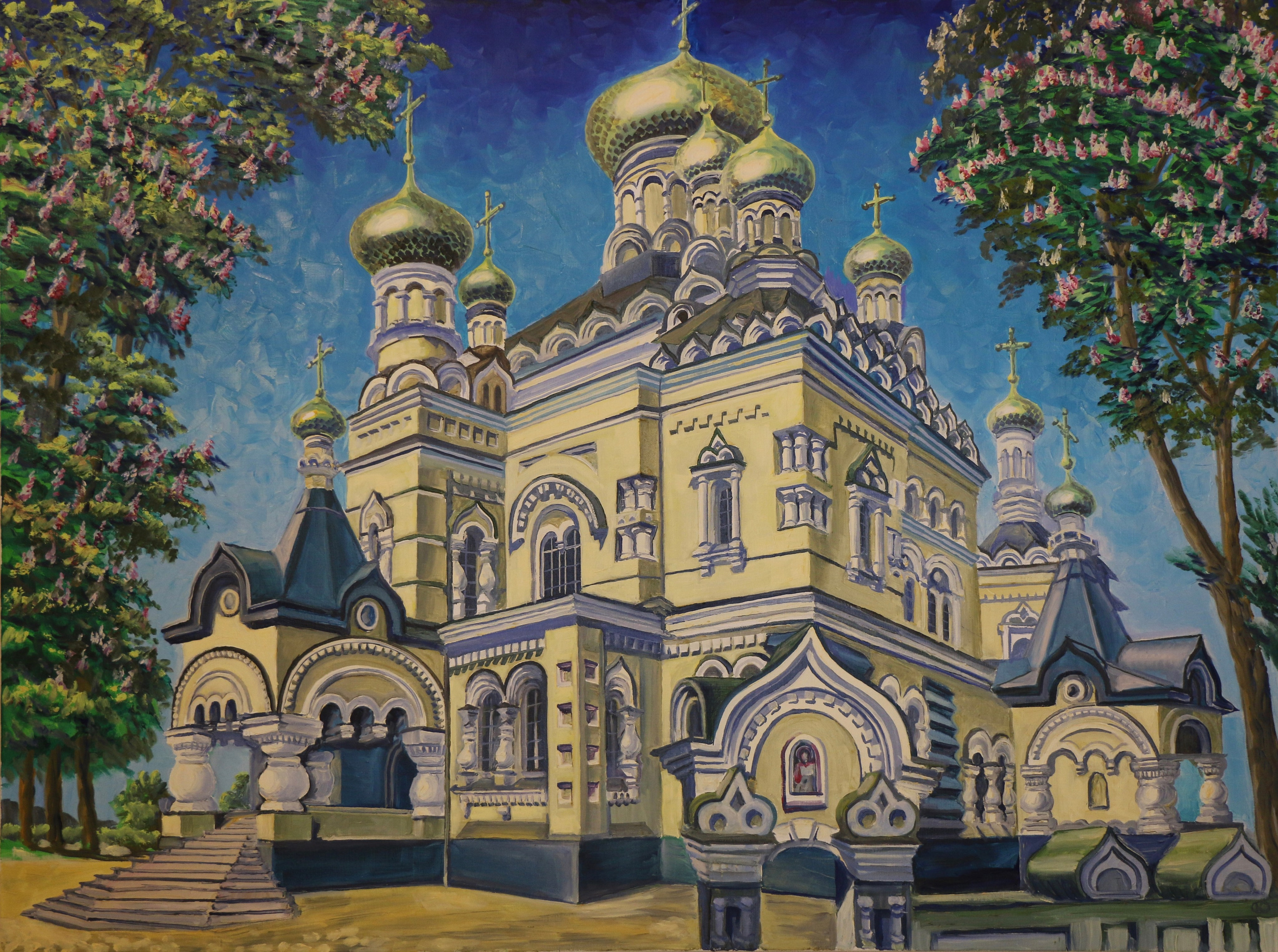 Церковь. Продажа картин маслом на холсте в г. Ялта