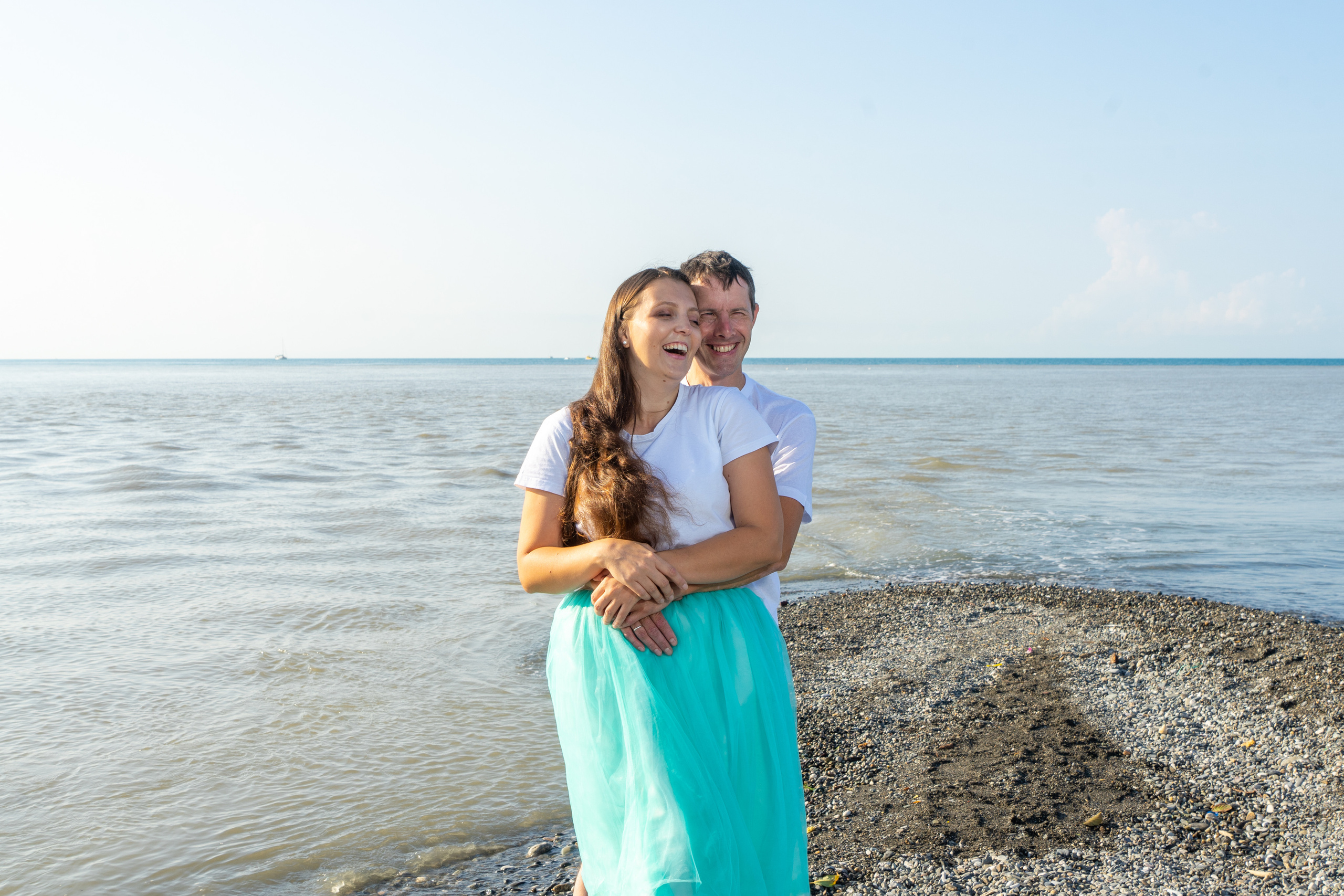 Семейная фотосессия на море. Фотограф в Сочи Тиунова Маргарита и Тиунов Евгений