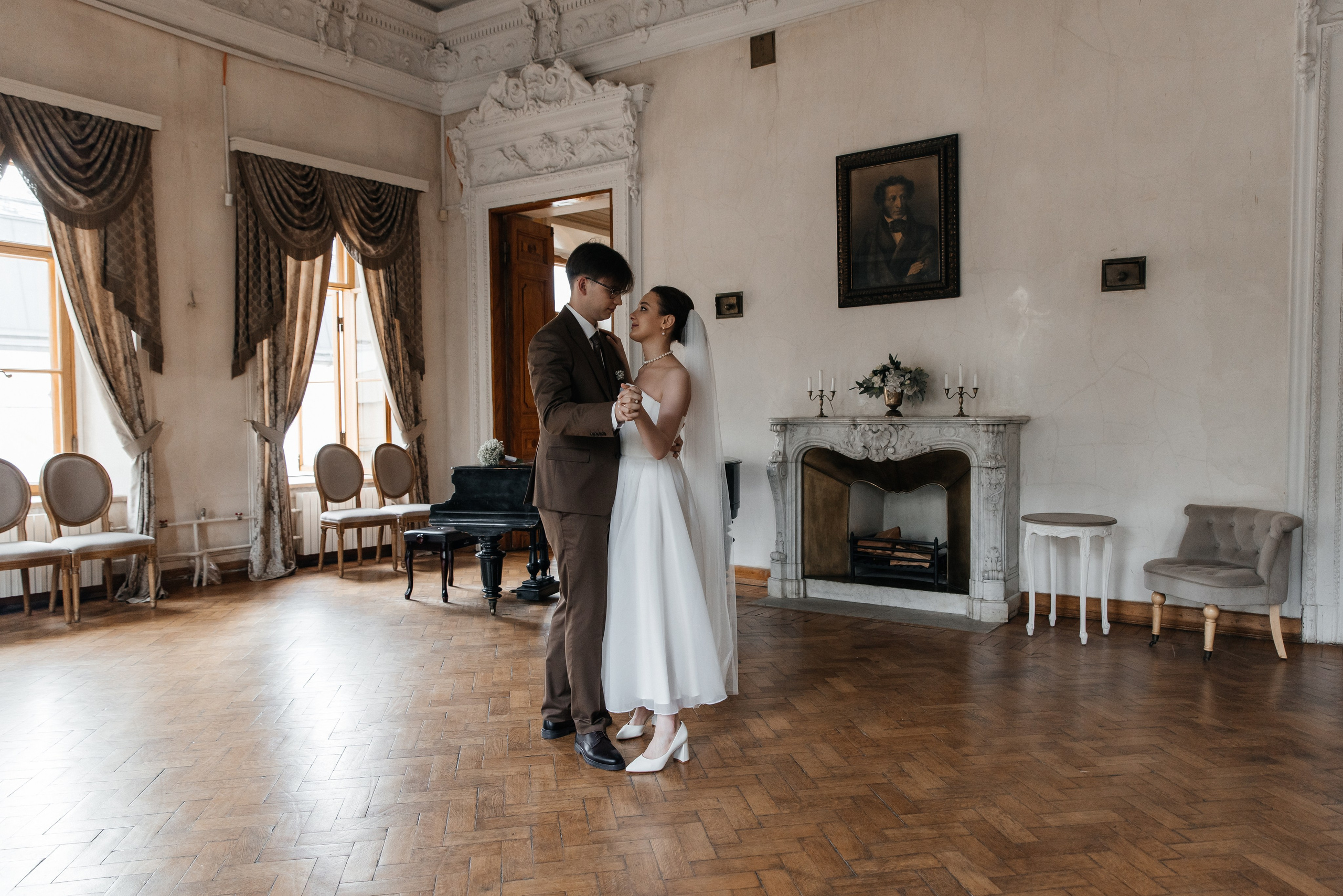 Вероника и Юрий|Савеловский|Библиотека им. Пушкина. Фотограф Москва Шептаев Артём