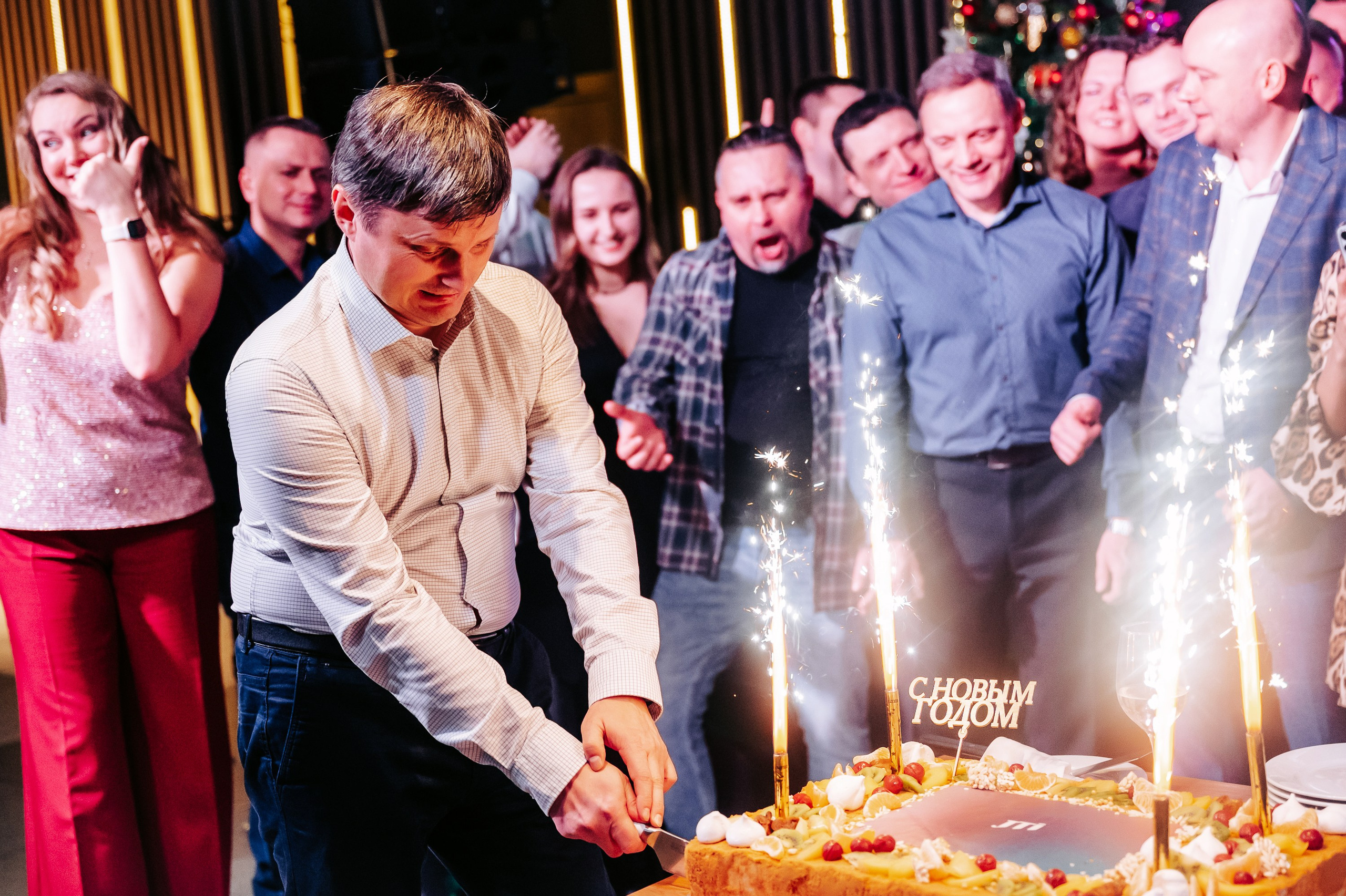Новогодний корпоратив в караоке баре. Фотограф Дмитрий Сермяжко