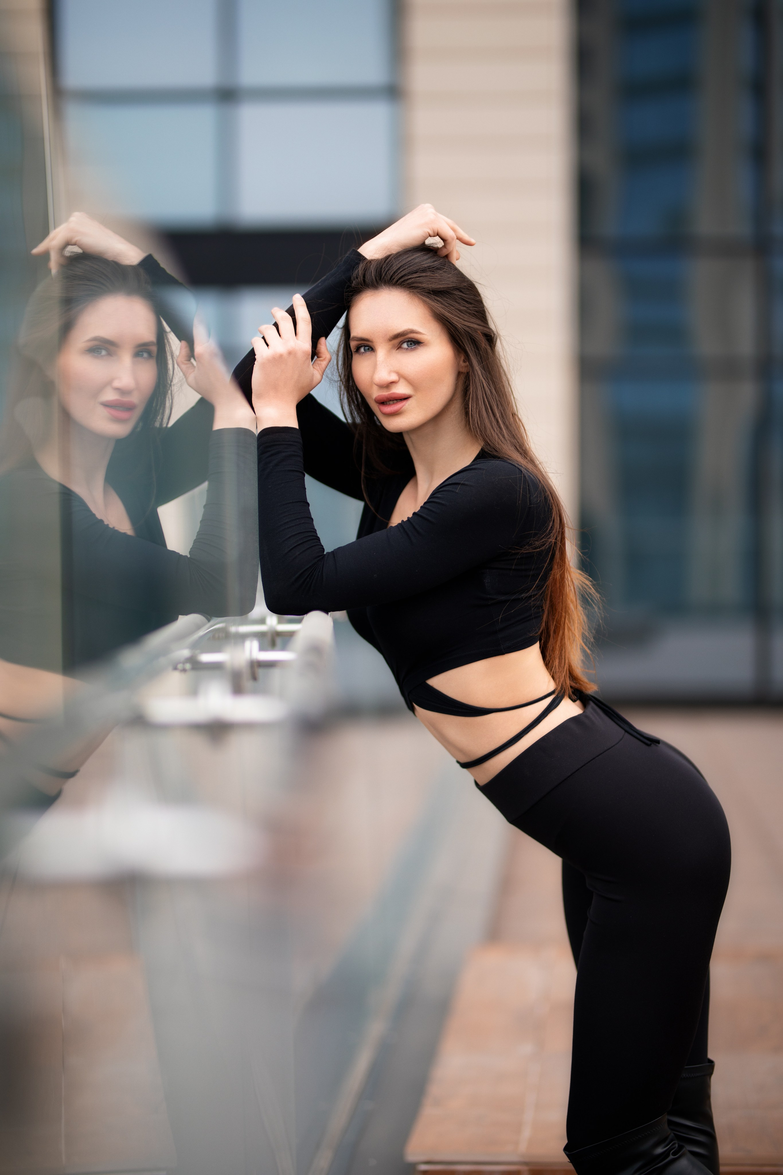 Фотосет с Викторией на крыше бизнес-центра в формате для «себя»