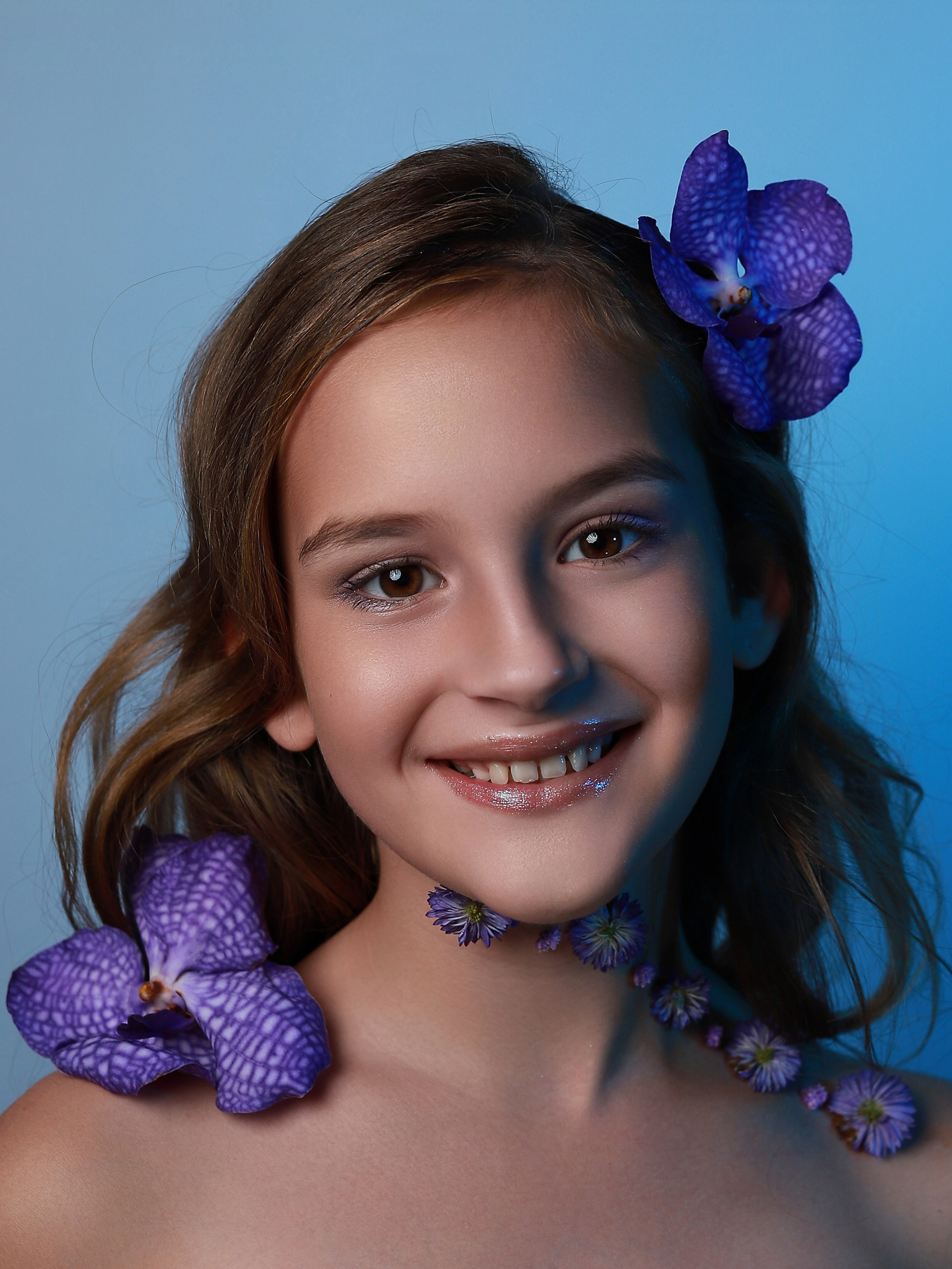 Портреты с цветами. Фотограф Юлия Мальцева