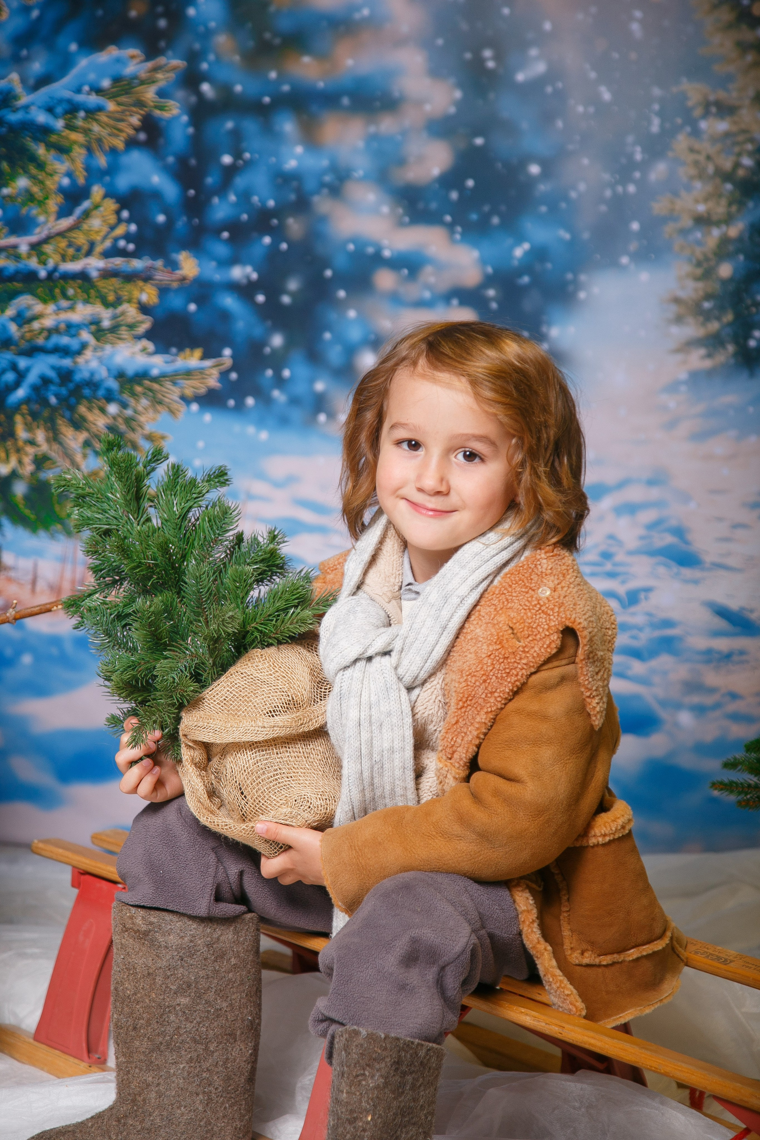 Зимний лес. Детская фотостудия Москва