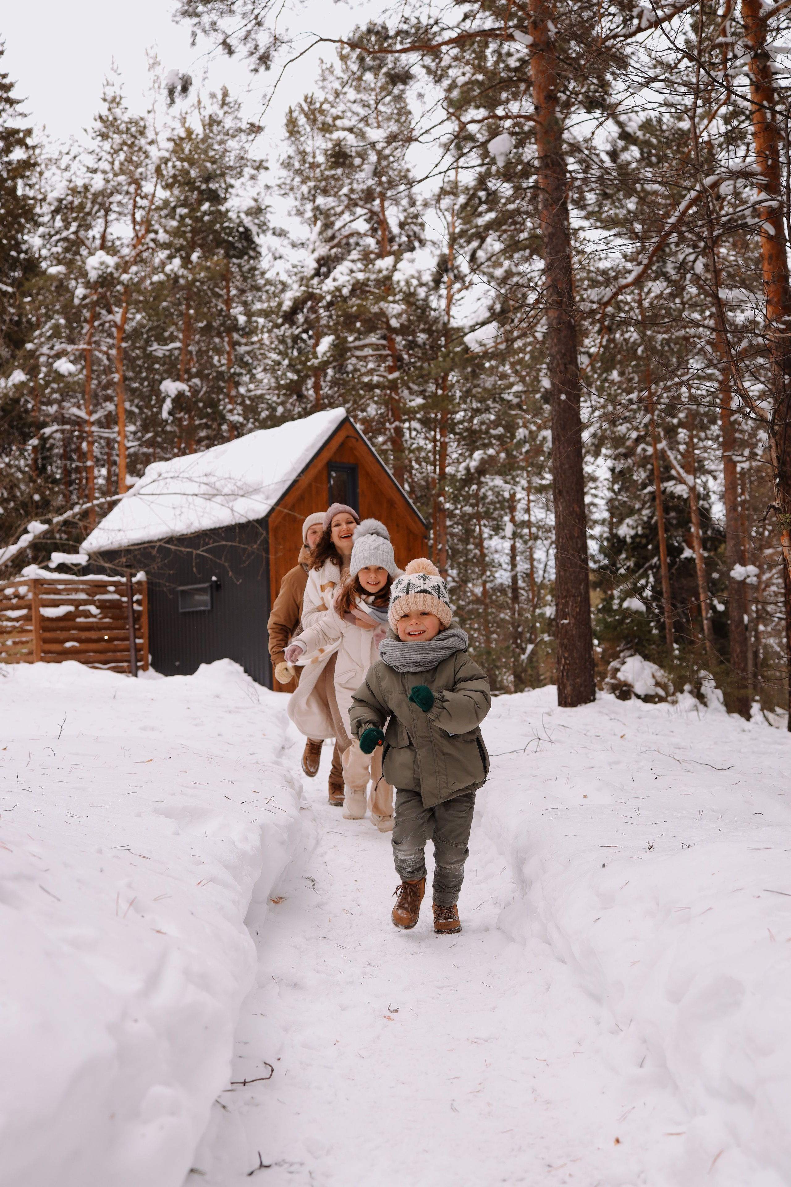 Семья, домик, зима. Marina Shakirova Photography