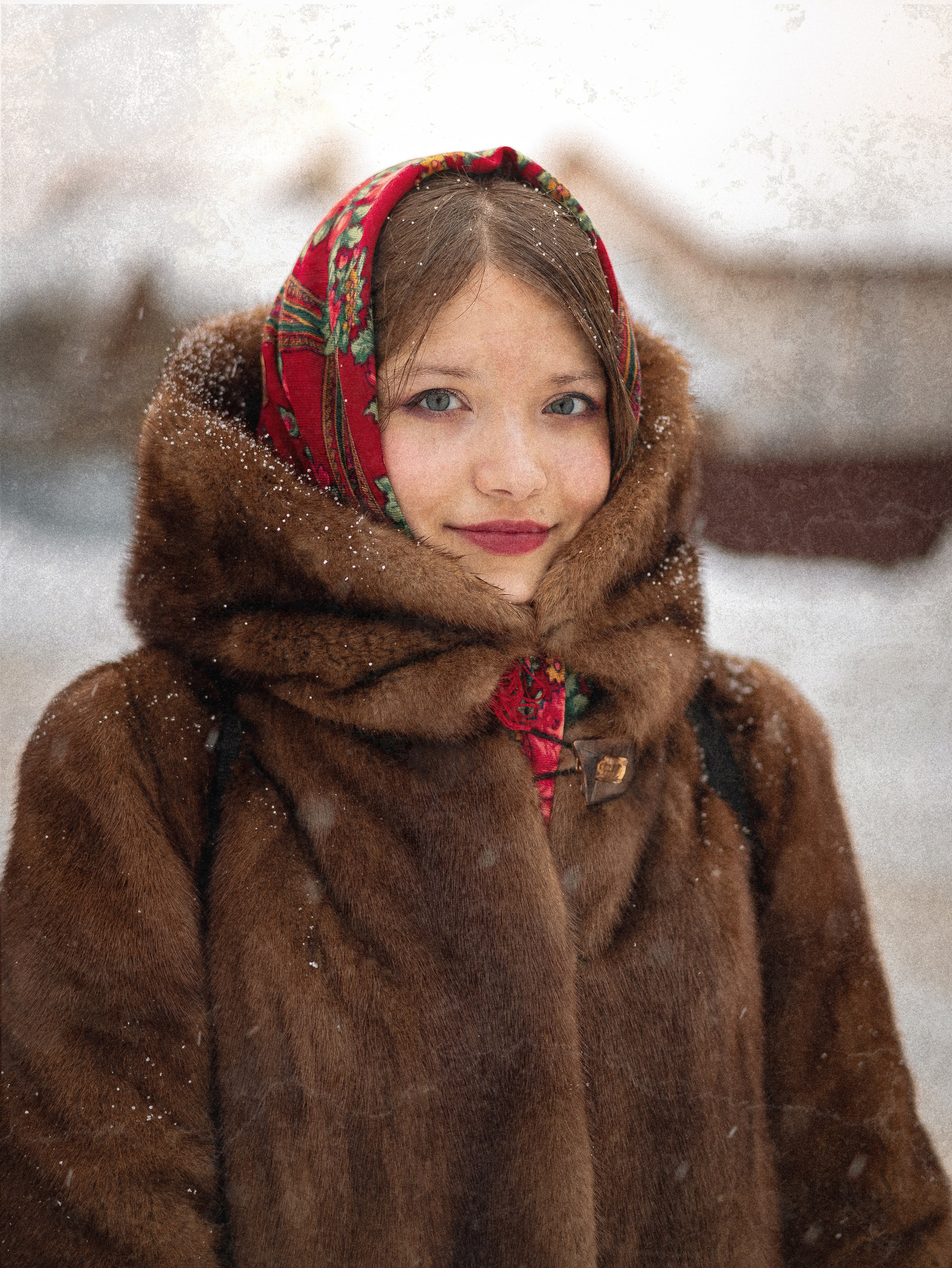 Ольга — фотосессия в зимнем стиле. Фотограф Москва