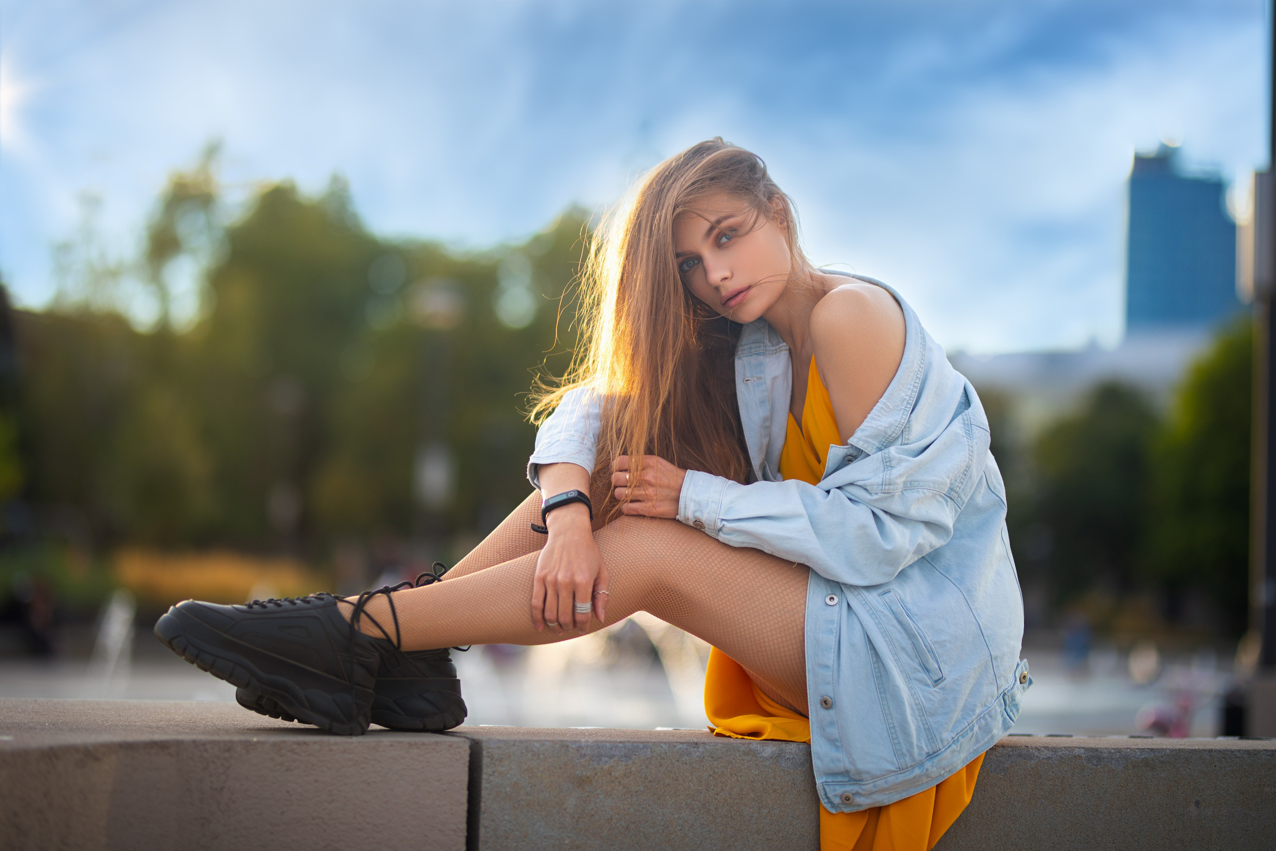 Летняя съемка с Екатериной на городской площади в Воронеже в формате для «себя»