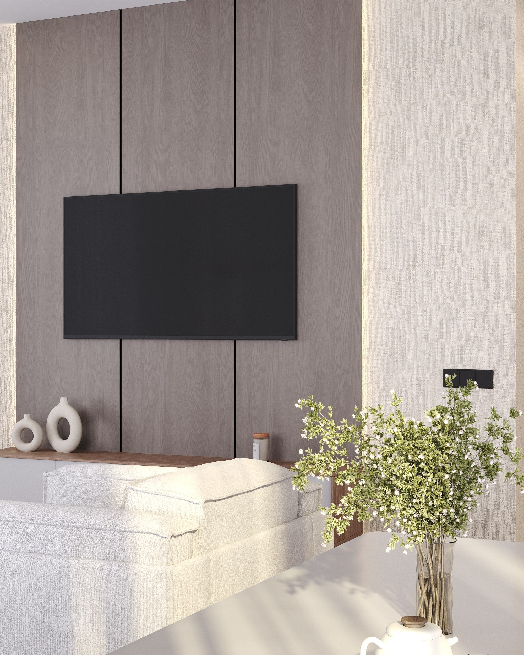 Serenity in Light & Beige. 3D Визуализация