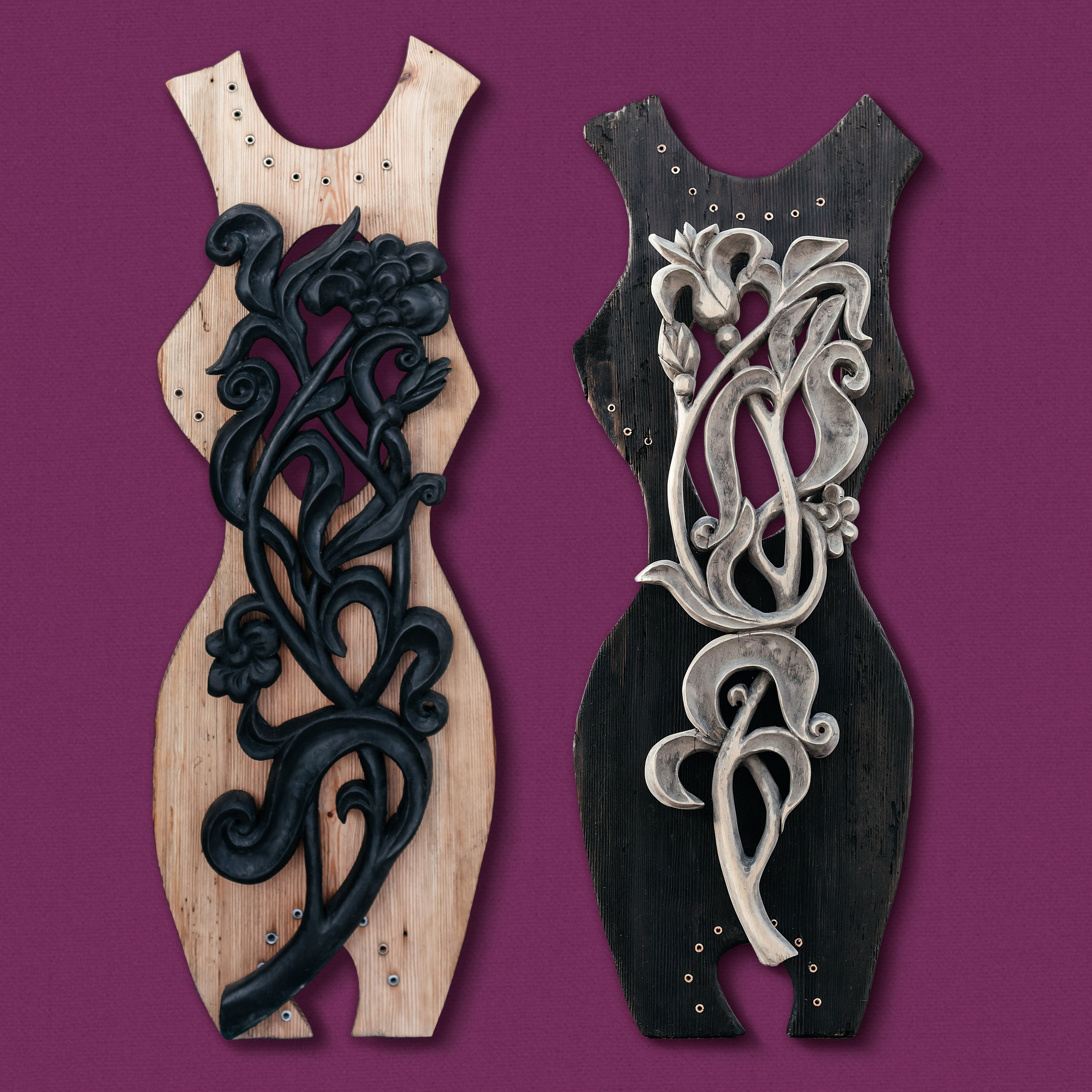 Резная картина из дереву