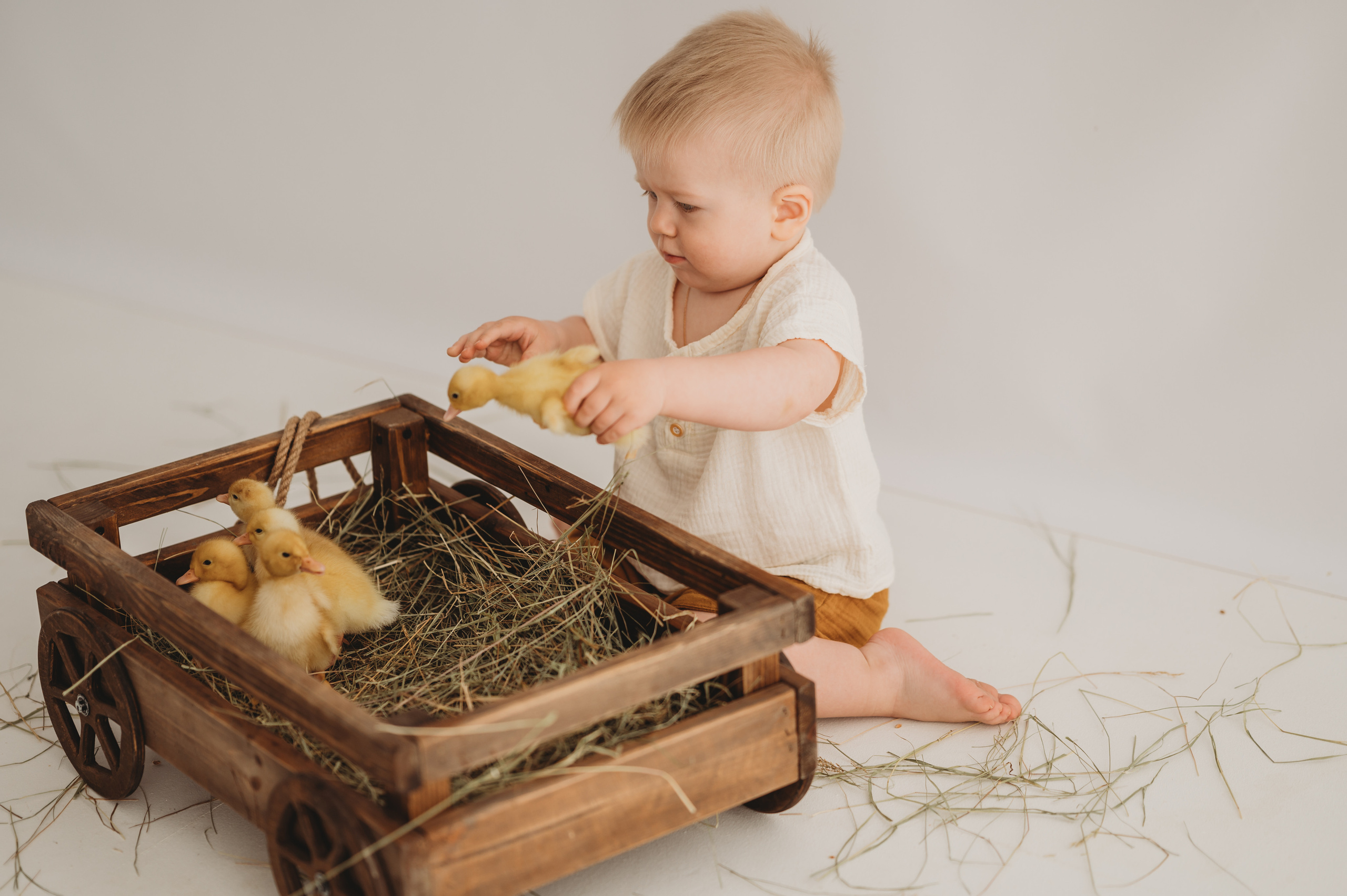 Никитка и Лерочка с утятами. Детский и семейный фотограф Ирина Гладких