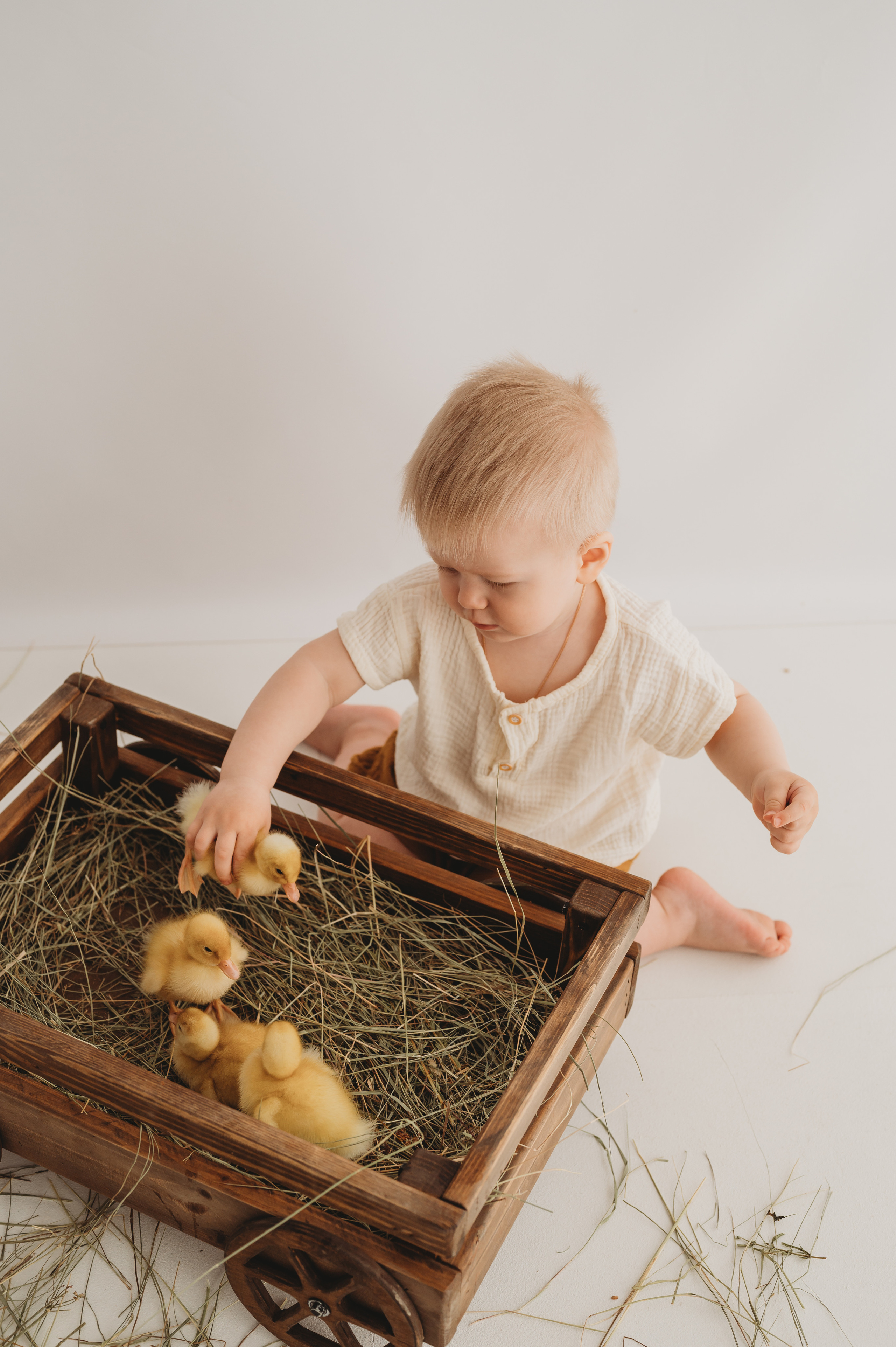 Никитка и Лерочка с утятами. Детский и семейный фотограф Ирина Гладких