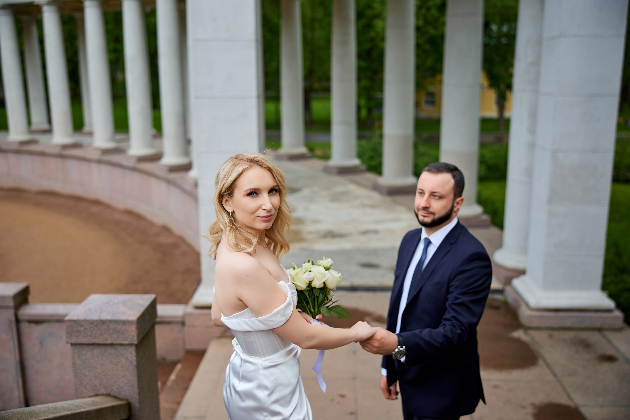 Свадебная фотосессия в Архангельском. Свадебный фотограф Сергей Колбинский