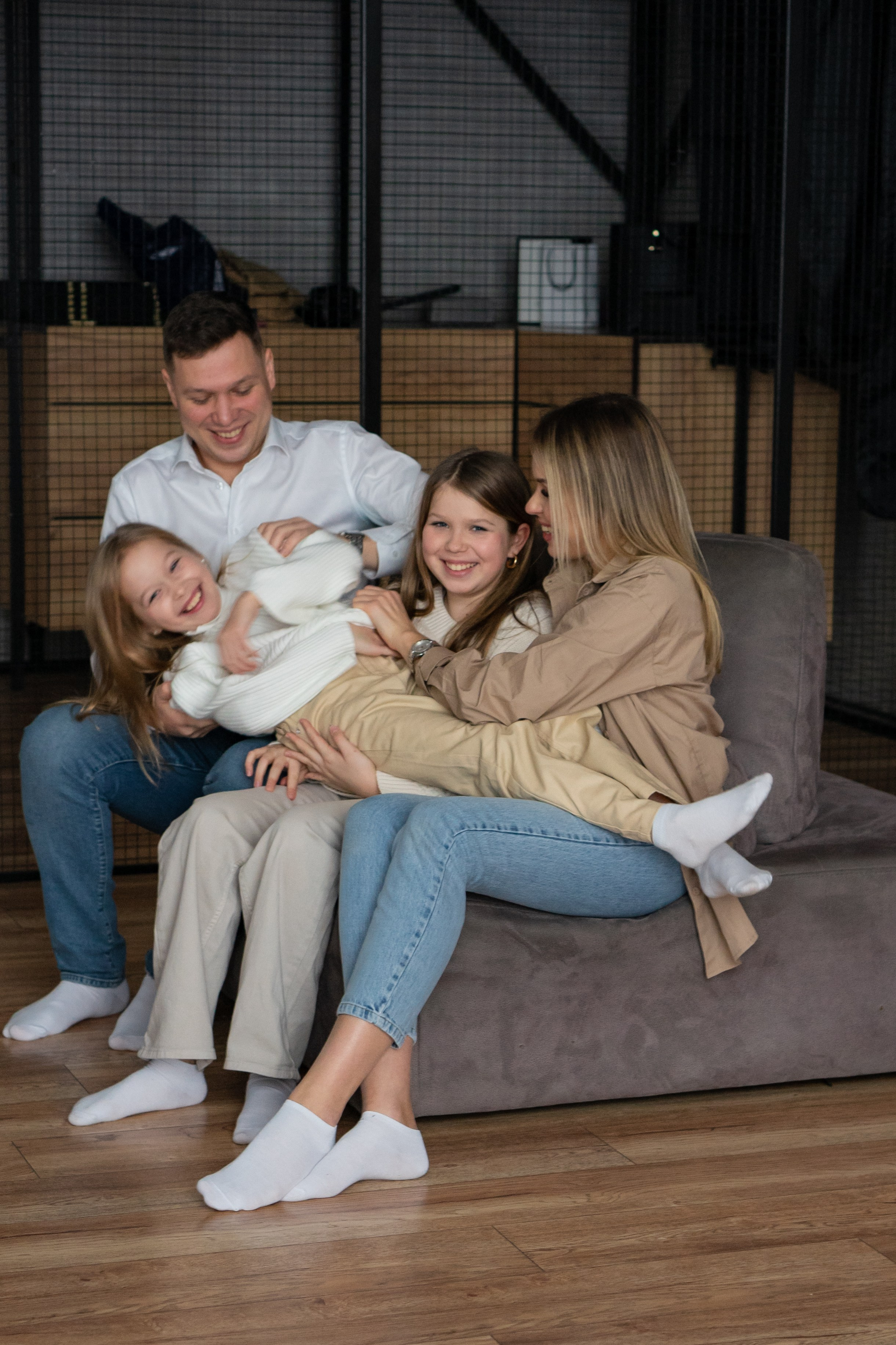 Семья К. Новогодняя история в студии. Фотограф Ольга Игорева