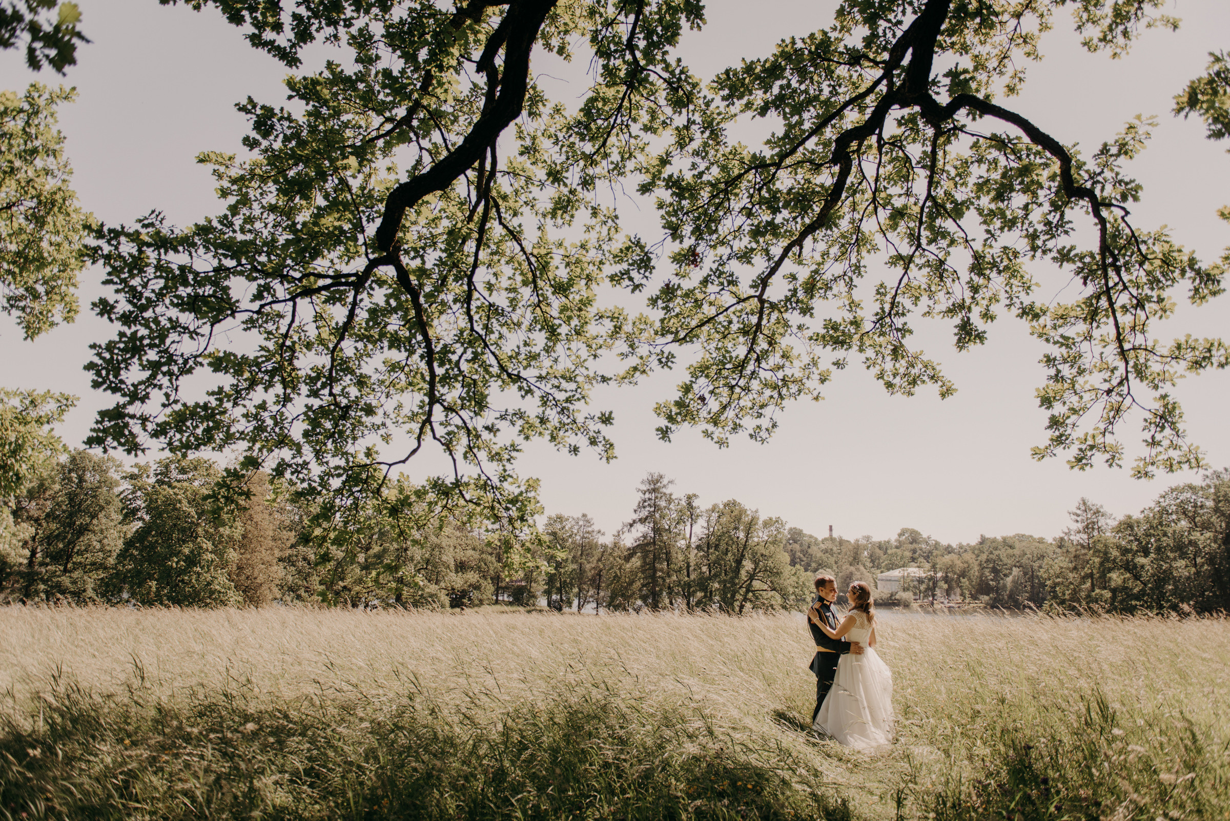 свадебная фотосессия в Екатерининском парке в Пушкине, фотограф на свадьбу
