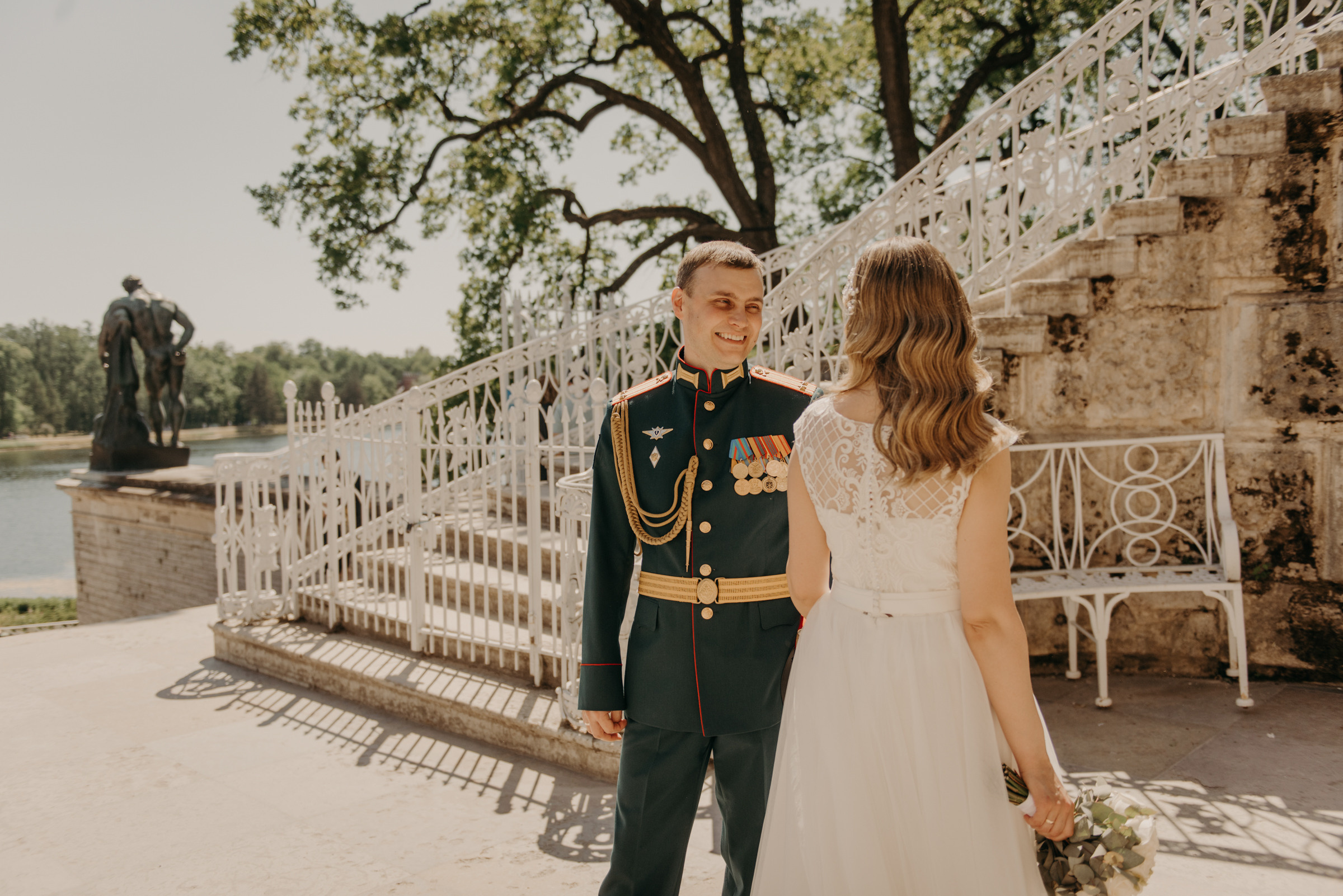 свадебная фотосессия в Екатерининском парке в Пушкине, фотограф на свадьбу