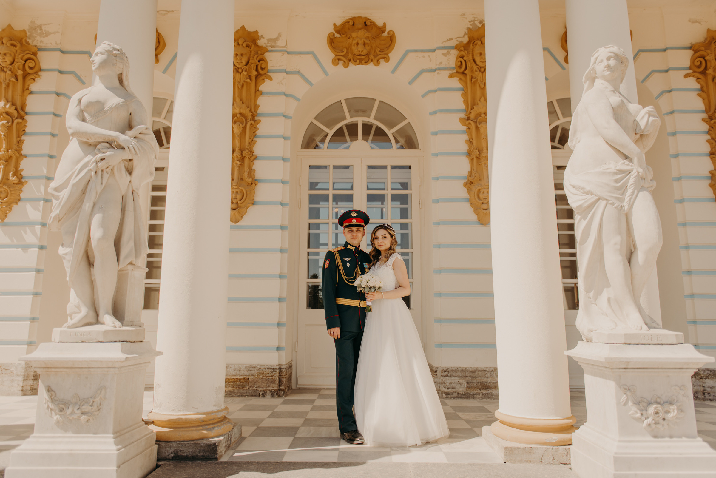 свадебная фотосессия в Екатерининском парке в Пушкине, фотограф на свадьбу