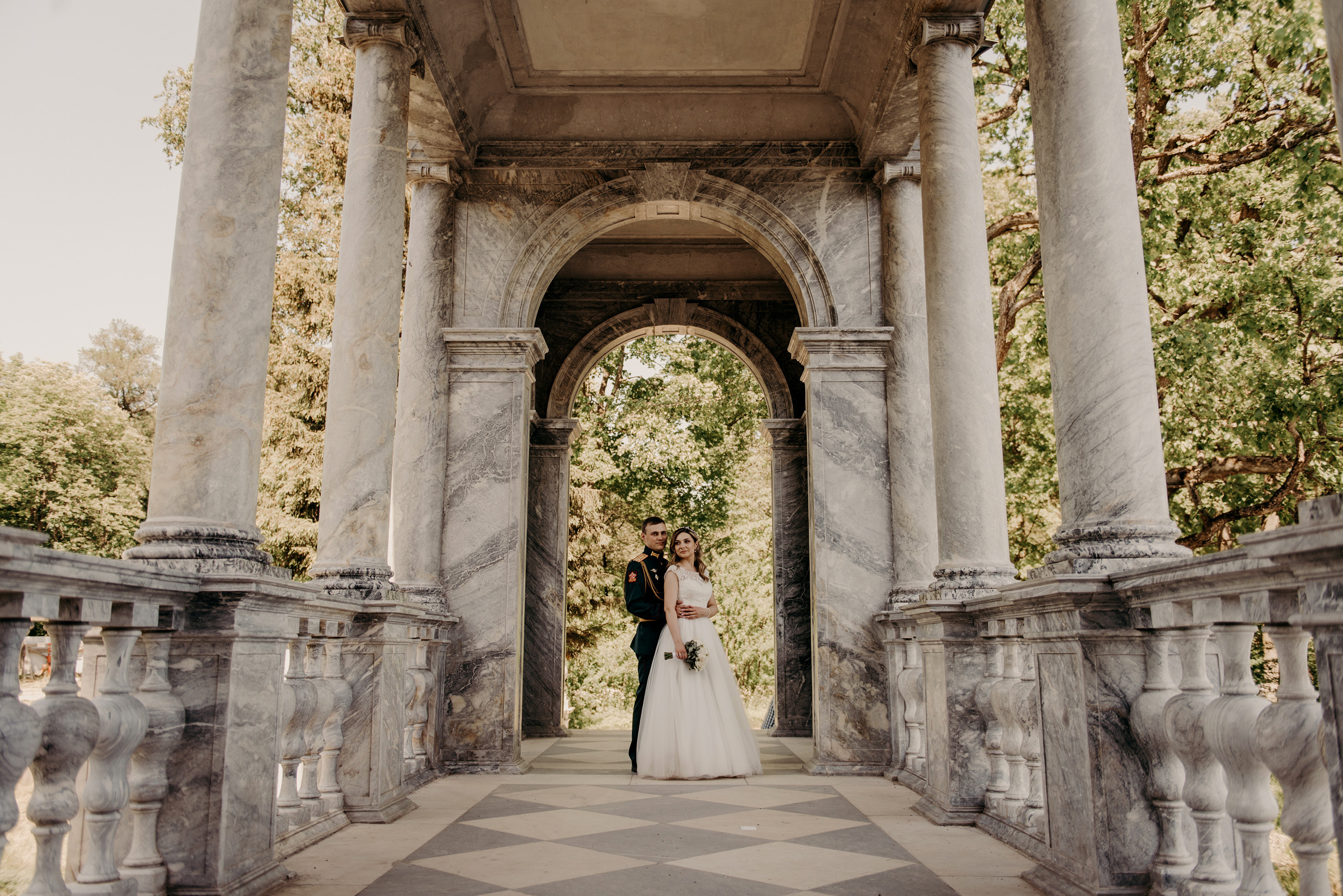 свадебная фотосессия в Екатерининском парке в Пушкине, фотограф на свадьбу