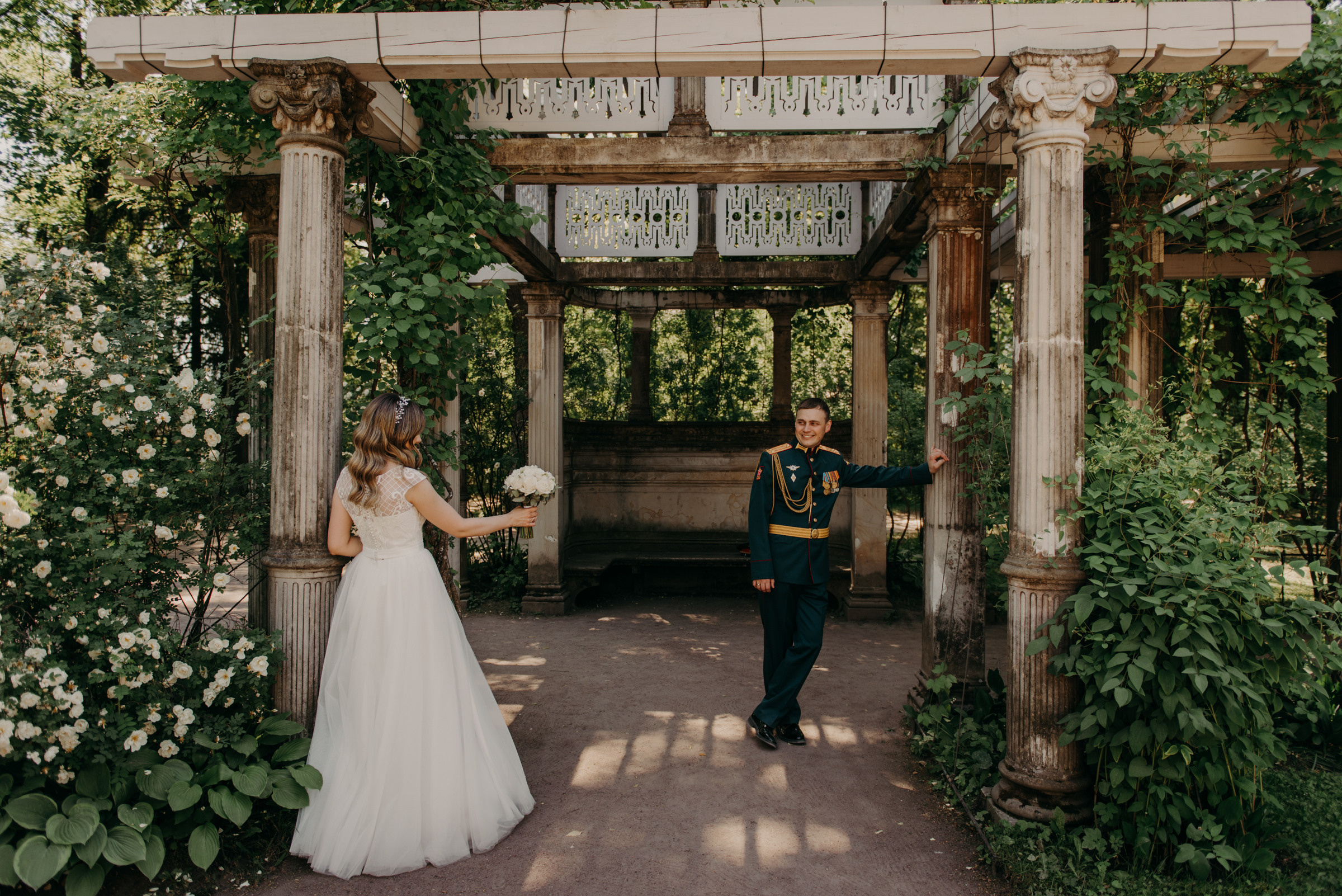 свадебная фотосессия в Екатерининском парке в Пушкине, фотограф на свадьбу