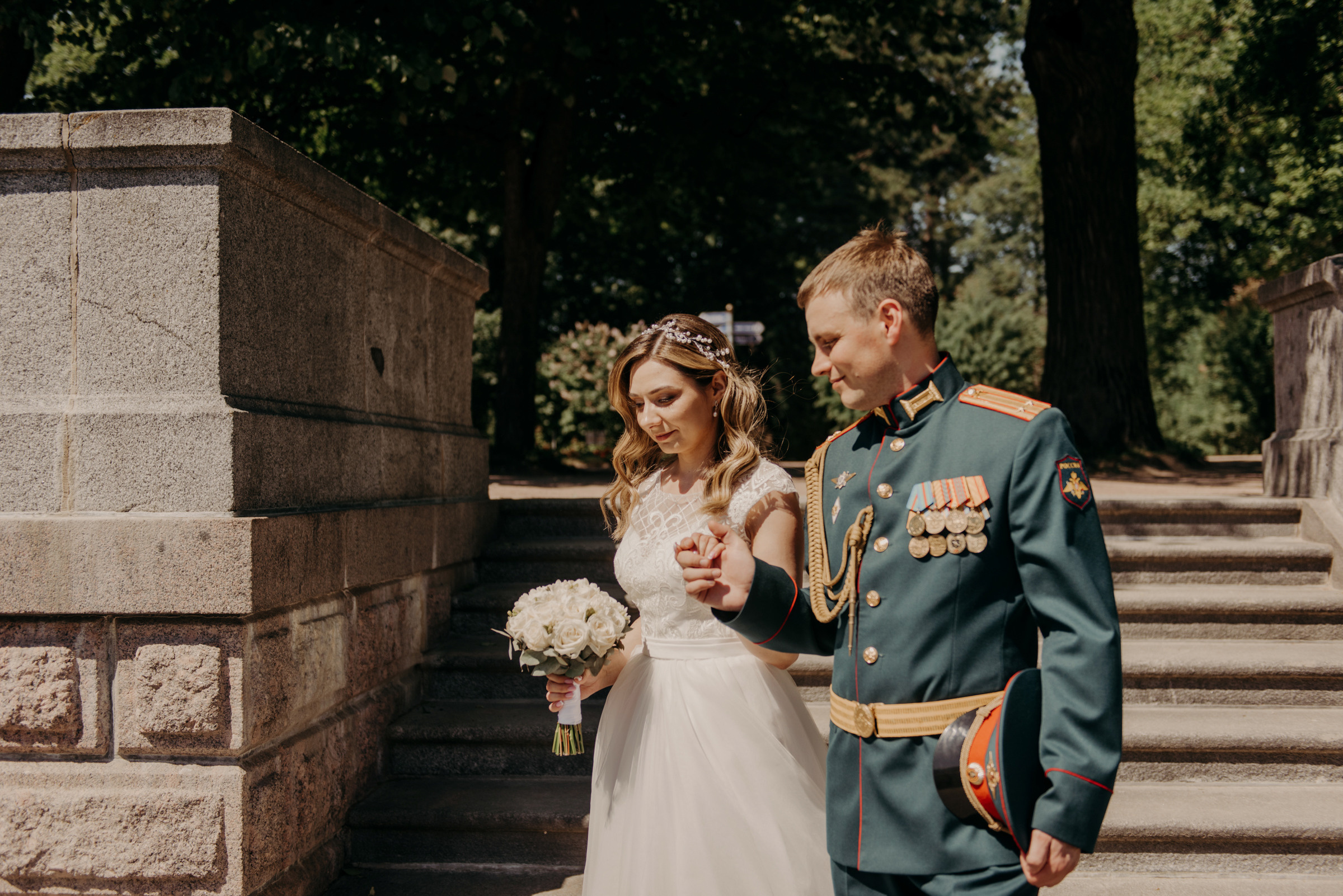 свадебная фотосессия в Екатерининском парке в Пушкине, фотограф на свадьбу