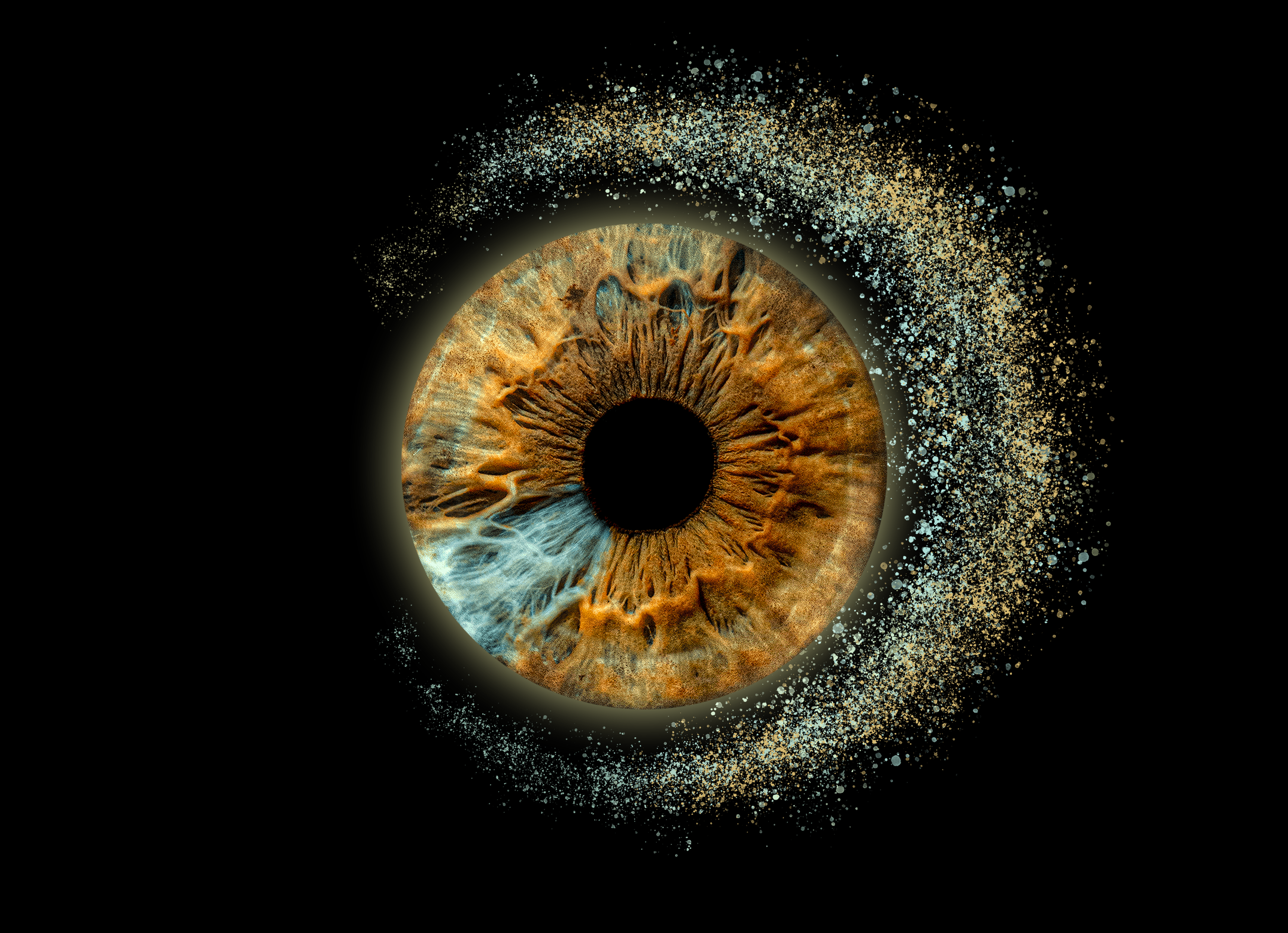 Эффекты. Макро Фото радужки глаза в Зеленоградске