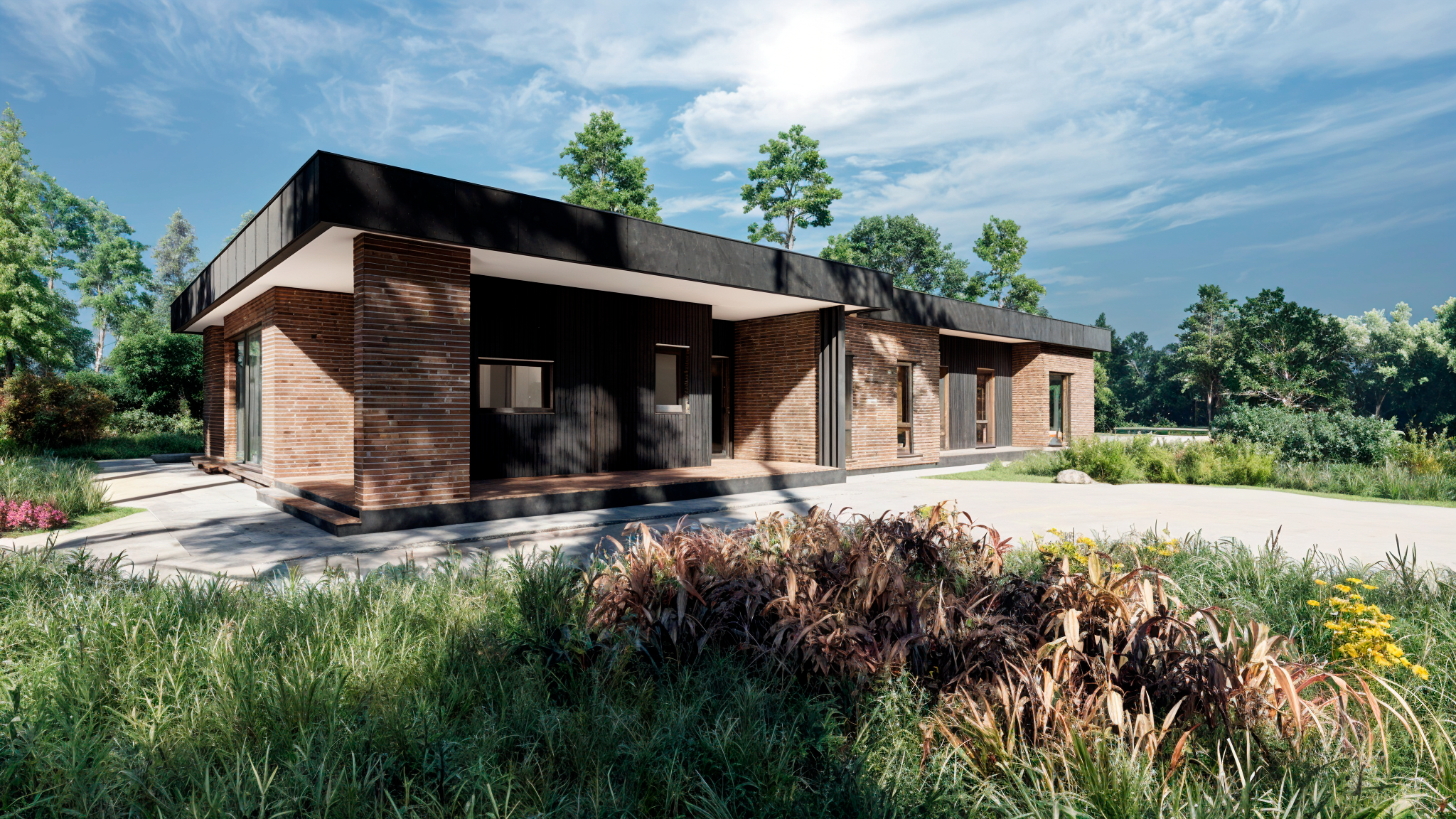 Проект одноэтажного дома " Бильярдный дом». Архитектурное проектирование