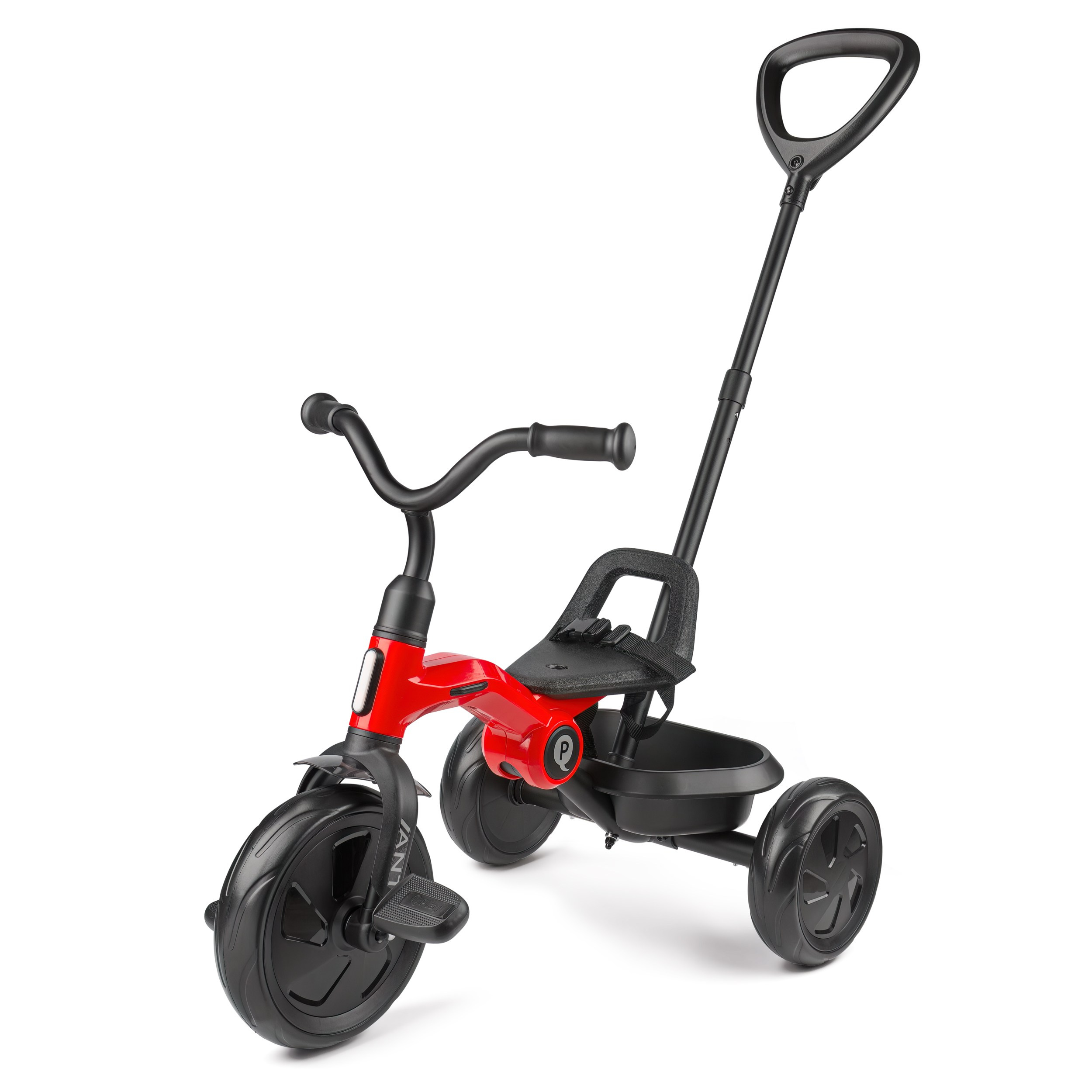 Детский трехколесный велосипед с ручкой