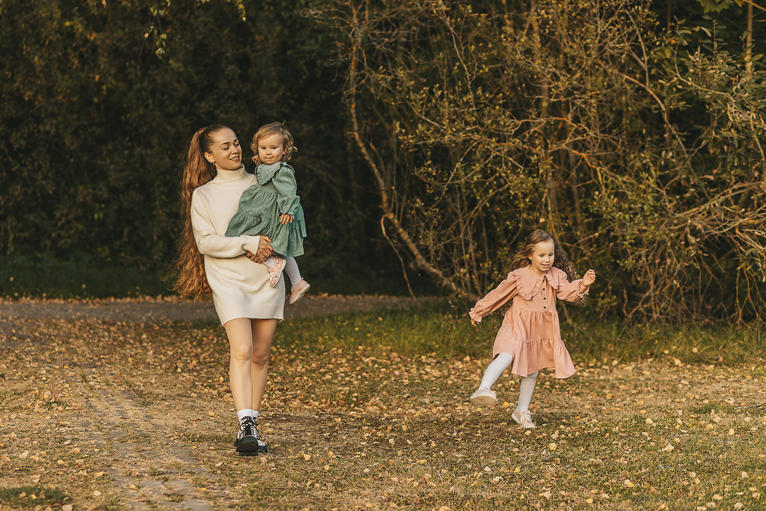 Осеняя Фотосессия мамы с дочками. Семейный и женский фотограф в Москве Надежда Воробьева