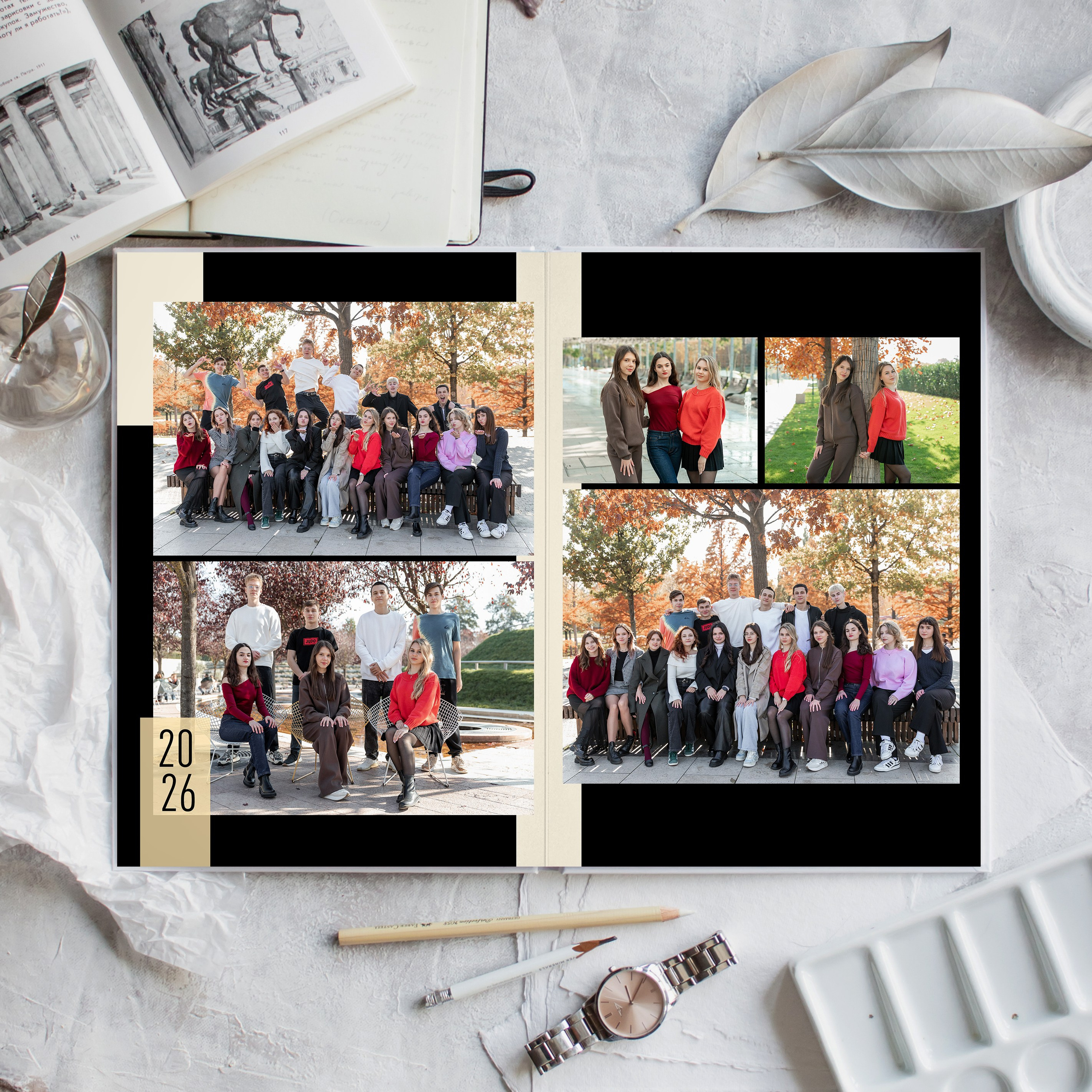 Альбом 9-11 класса (4 разворота). ФОТОГРАФ ВЫПУСКНЫХ АЛЬБОМОВ в Краснодаре Ворчик Татьяна
