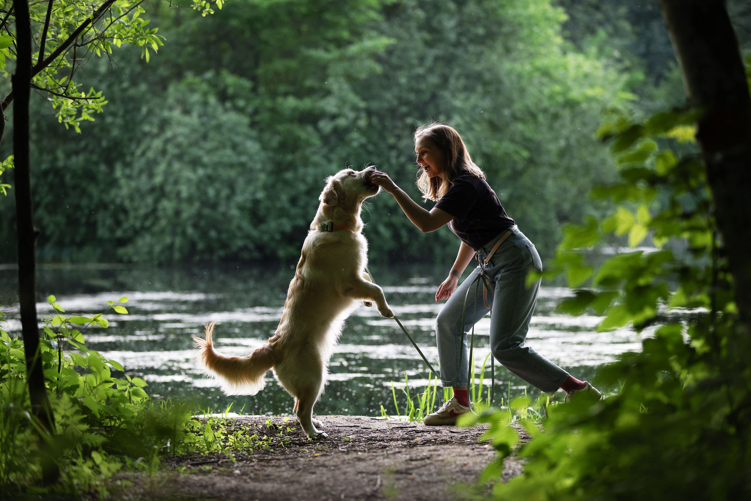 Фотопрогулка для четырех человек с собаками. Фотограф-анималист в Москве и Московской области Татьяна Фролова