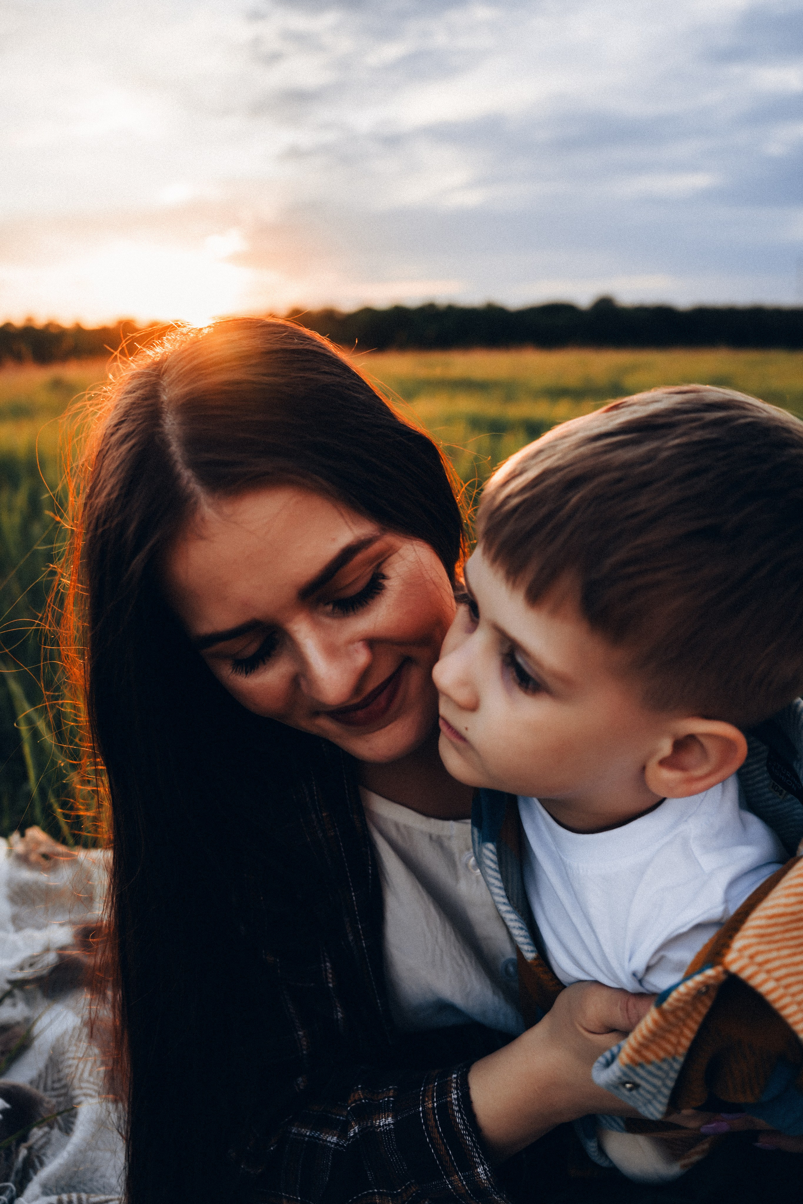 Семейная съемка на закате